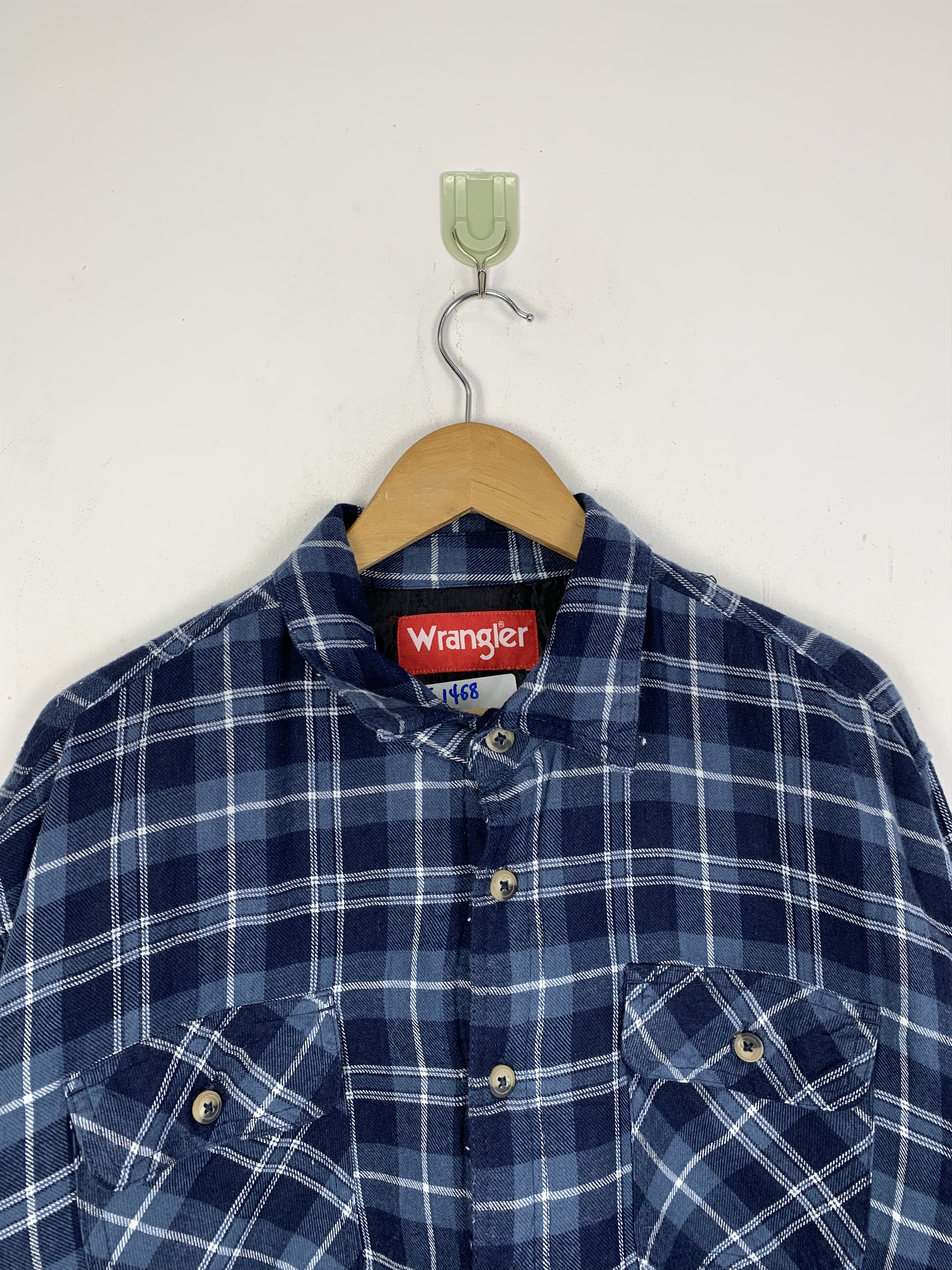 Vintage × Wrangler Vintage Wrangler Shadow Plaid Wool Jacket J1468 Size US L / EU 52-54 / 3 - 2 Thumbnail
