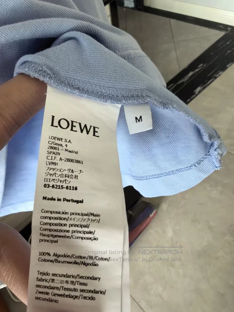 Loewe Loewe Embroidered Logo Drop Shoulder Short Sleeve T-Shirt, Size M / US 6-8 / IT 42-44 - 4 Thumbnail