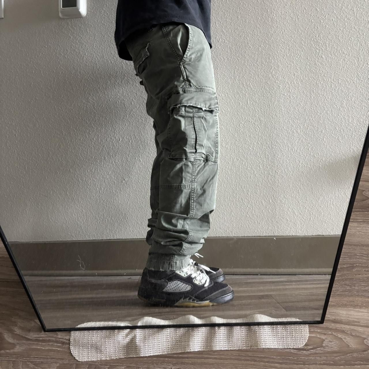 American Eagle Outfitters Crazy Vintage Y2K/2000s Grunge American Eagle Khaki Green Cargo Pants! 34x29 Size US 34 / EU 50 - 2 Thumbnail