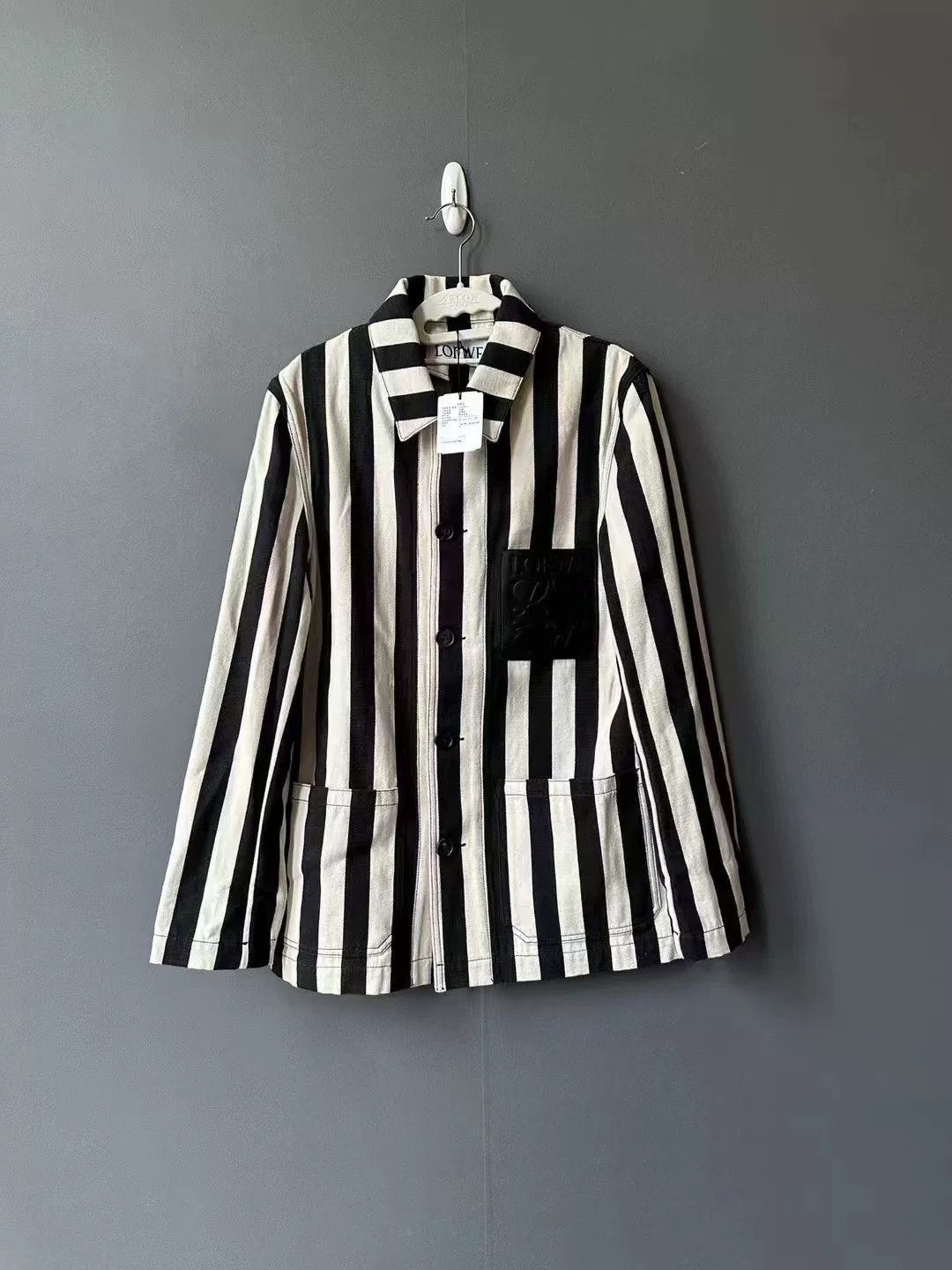 Loewe Loewe Leather Label Striped Coat Size US S / EU 44-46 / 1 - 1 Thumbnail