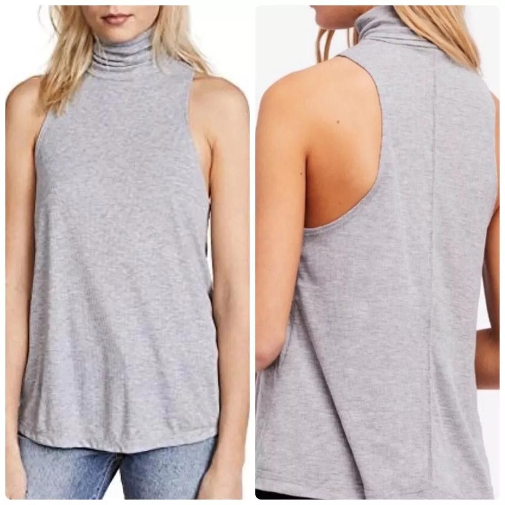 Free People Free People l Topanga Grey Sleeveless Turtleneck Top Medium Size M / US 6-8 / IT 42-44 - 9 Thumbnail