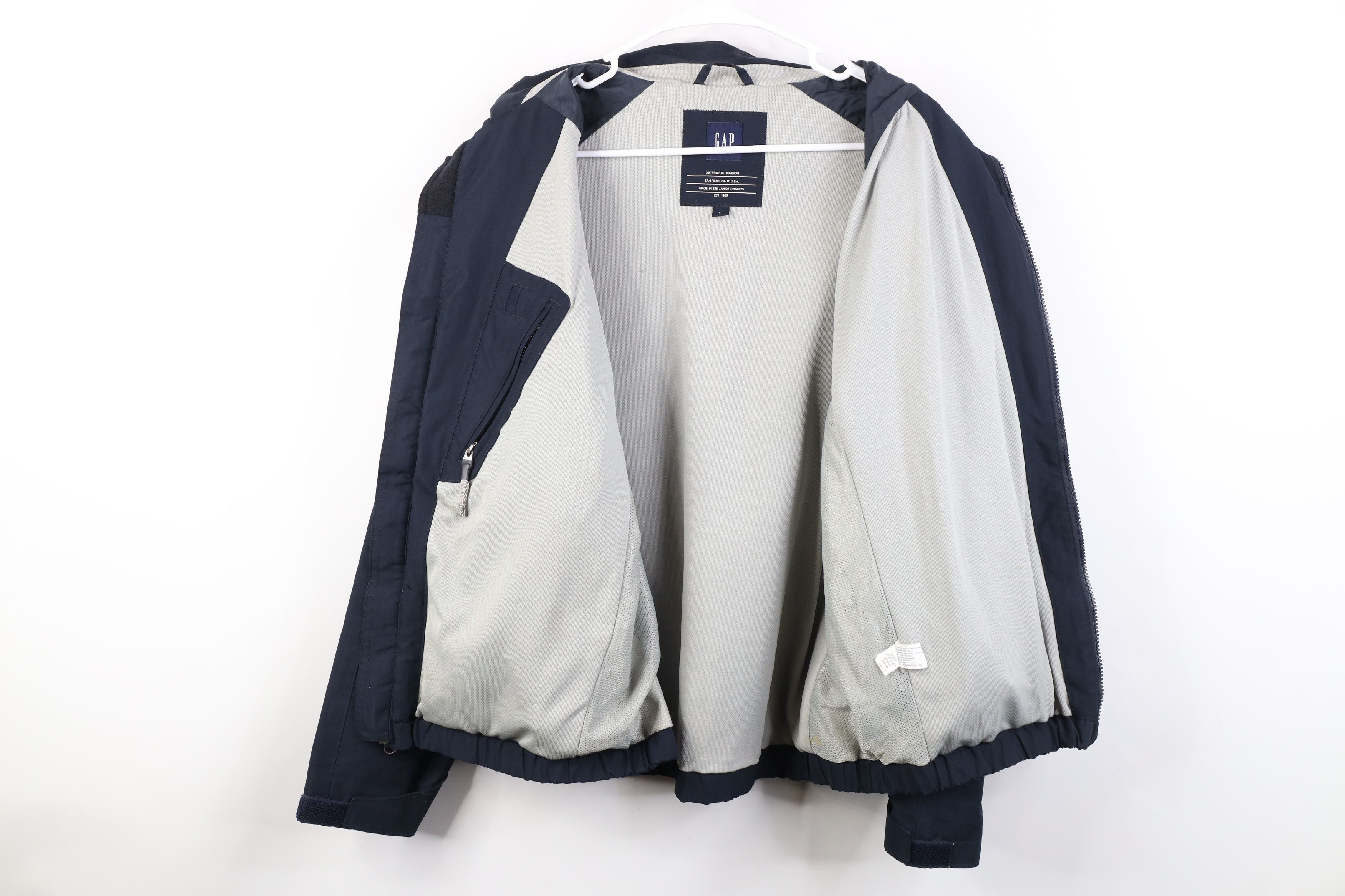 Gap Vintage Y2K Gap Full Zip Windbreaker Bomber Jacket Navy Blue Size US L / EU 52-54 / 3 - 10 Thumbnail