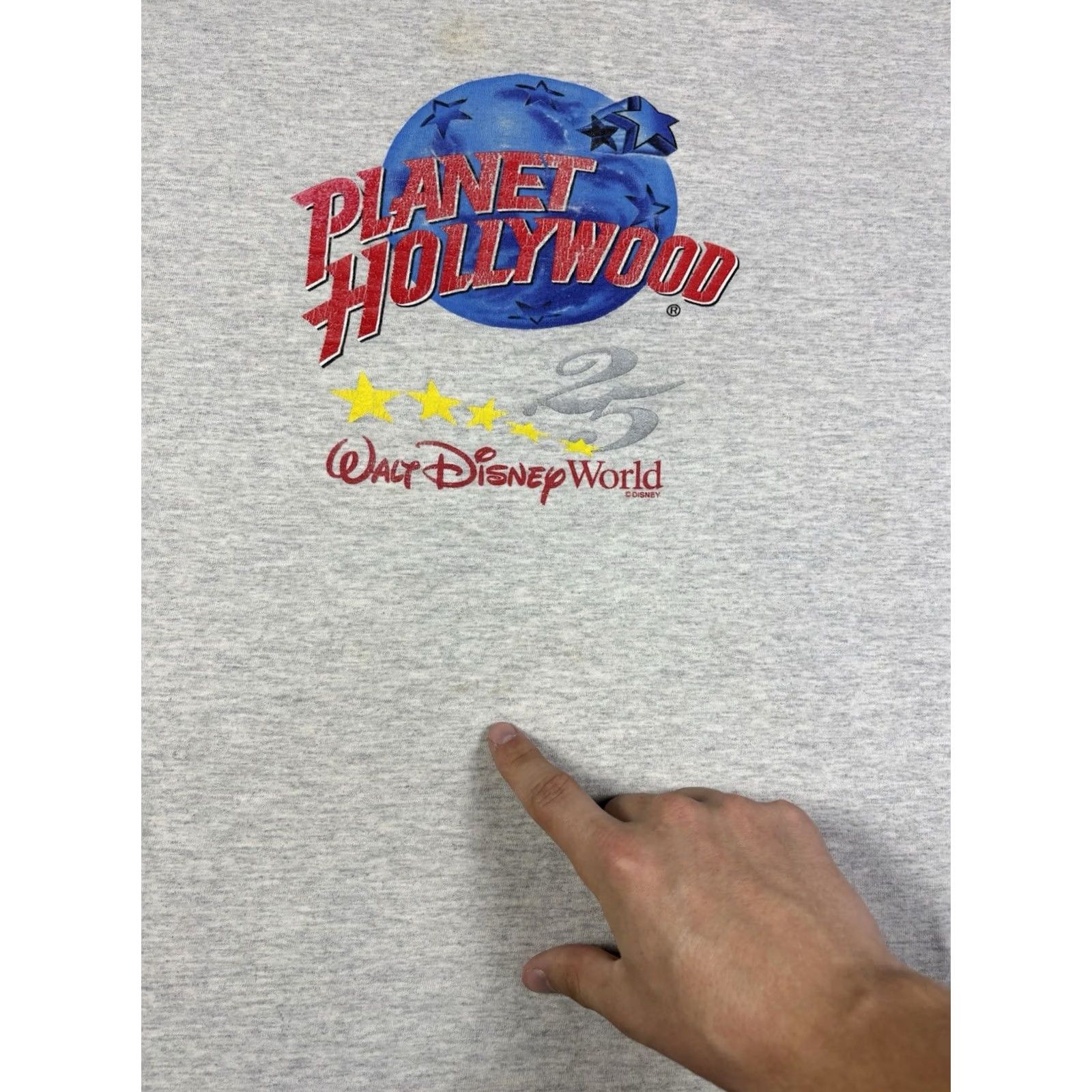 Planet Hollywood VINTAGE Planet Hollywood Graphic Tee Shirt L Gray 90s USA Mens Size US L / EU 52-54 / 3 - 6 Thumbnail