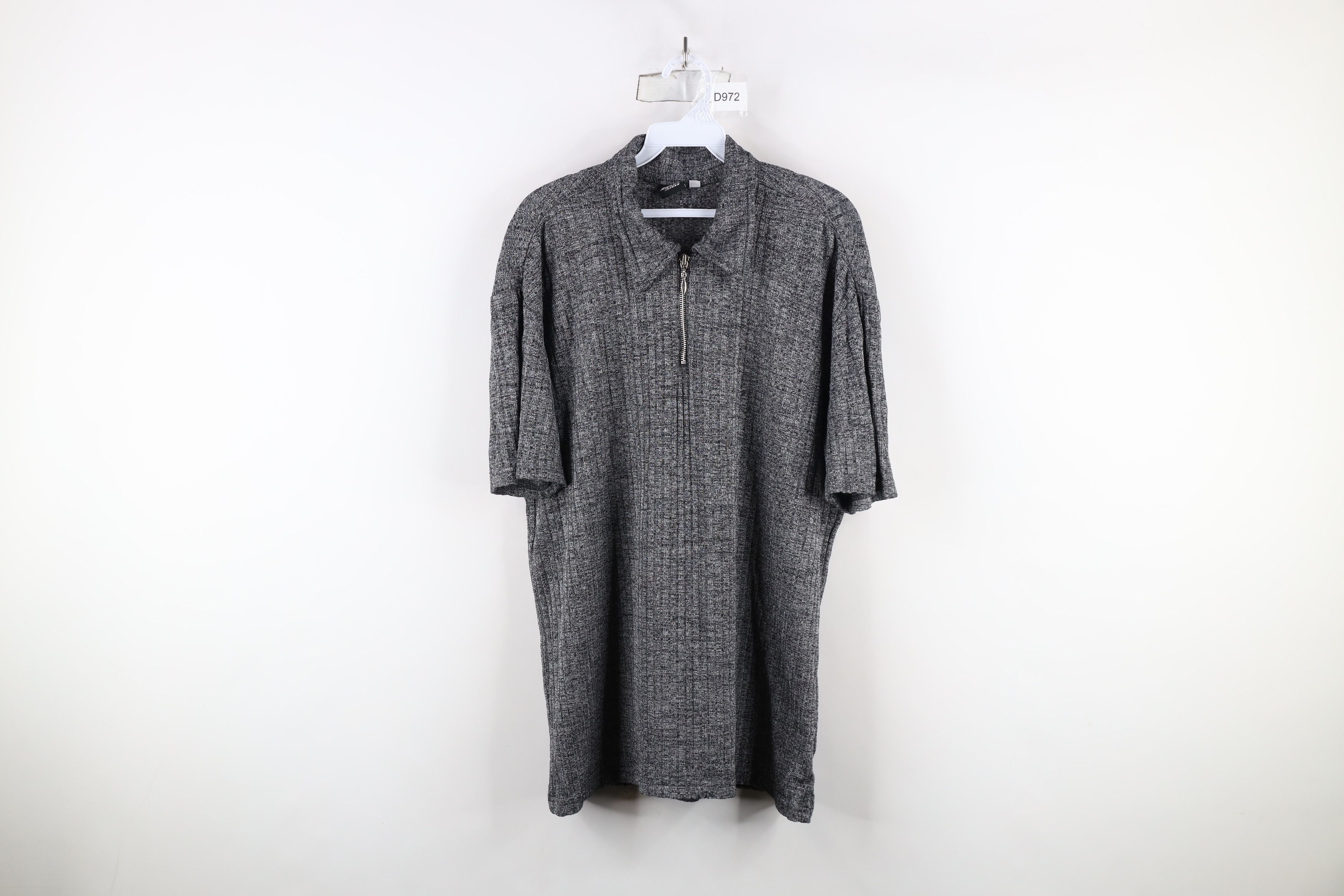 Vintage Vintage 90s Streetwear Ribbed Knit Half Zip Dance Rave Polo Size US XL / EU 56 / 4 - 1 Thumbnail