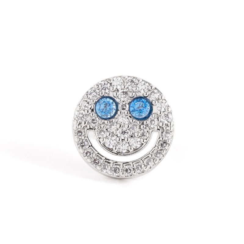 Jewelry × Sterling Silver Smile Punk Earrings Gothic Punk One pairs Chrome Jewelry Size ONE SIZE - 5 Thumbnail