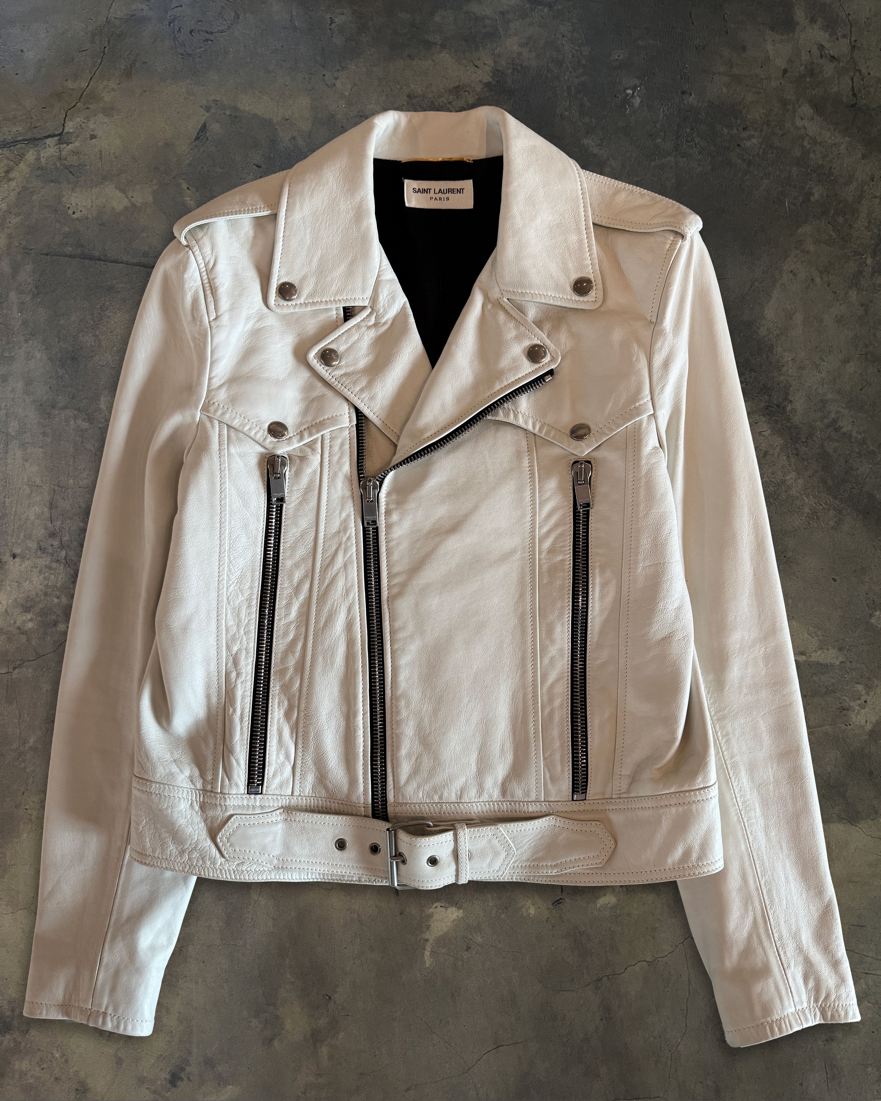 Saint Laurent Paris SAINT LAURENT FW2016 LAMBSKIN CREAM L01 Size M / US 6-8 / IT 42-44 - 1 Thumbnail