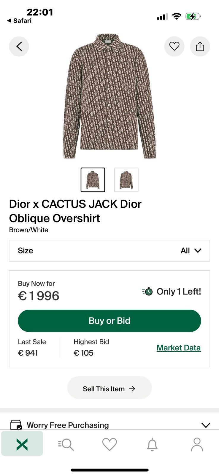 Dior × Travis Scott Dior x travis scott Size US M / EU 48-50 / 2 - 6 Thumbnail