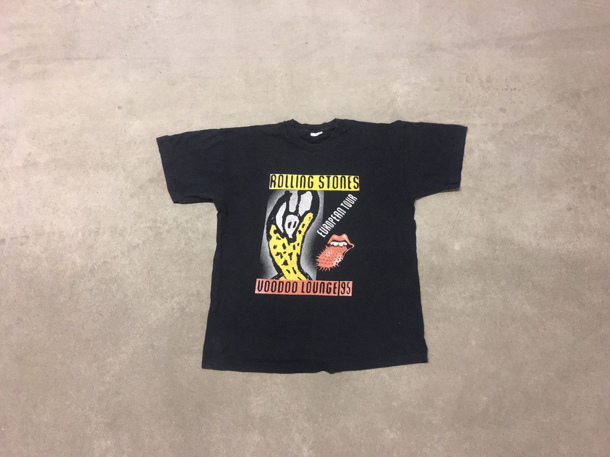 Band Tees × Vintage Vintage 90s The Rolling Stones t shirt Voodoo Lounge Black Size US XL / EU 56 / 4 - 1 Thumbnail
