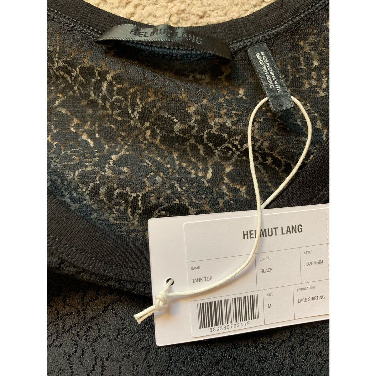 Helmut Lang HELMUT LANG BLACK LACE TANK TOP Size US M / EU 48-50 / 2 - 3 Thumbnail