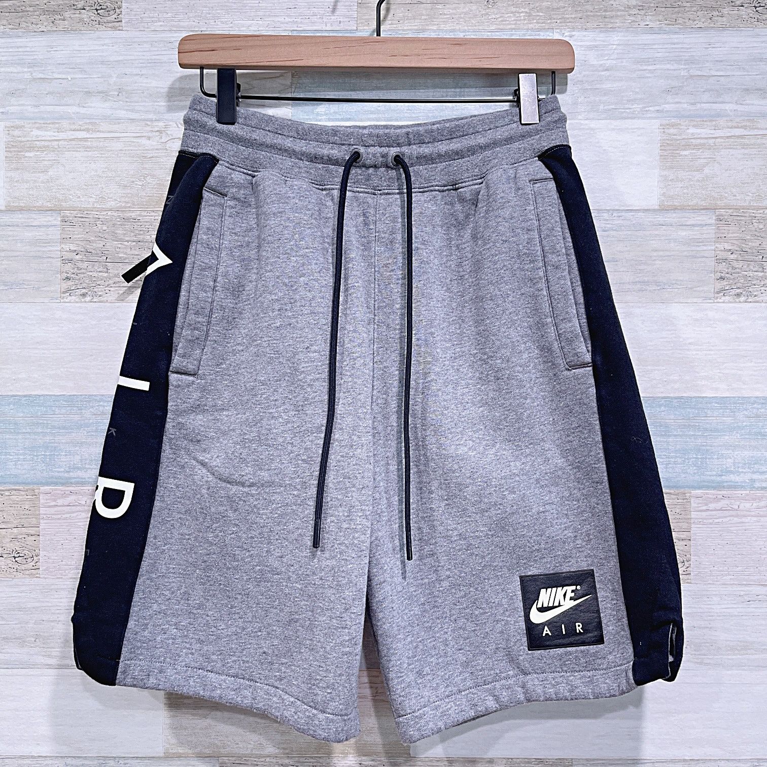 Nike Air Fleece Sweat Shorts Gray Black Comfort Mens S