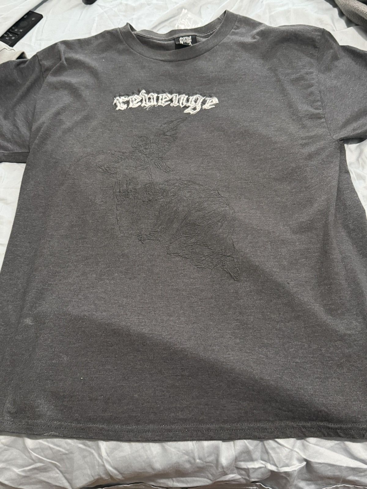 Revenge Angel Sketch Tee Gray OTO Size US L / EU 52-54 / 3 - 1 Thumbnail