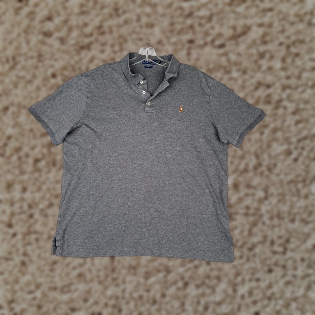 Ralph Lauren Polo Ralph Lauren Polo Shirt Men Large Gray Classic Fit Short Sleeve Cotton READ Size US L / EU 52-54 / 3 - 1 Thumbnail