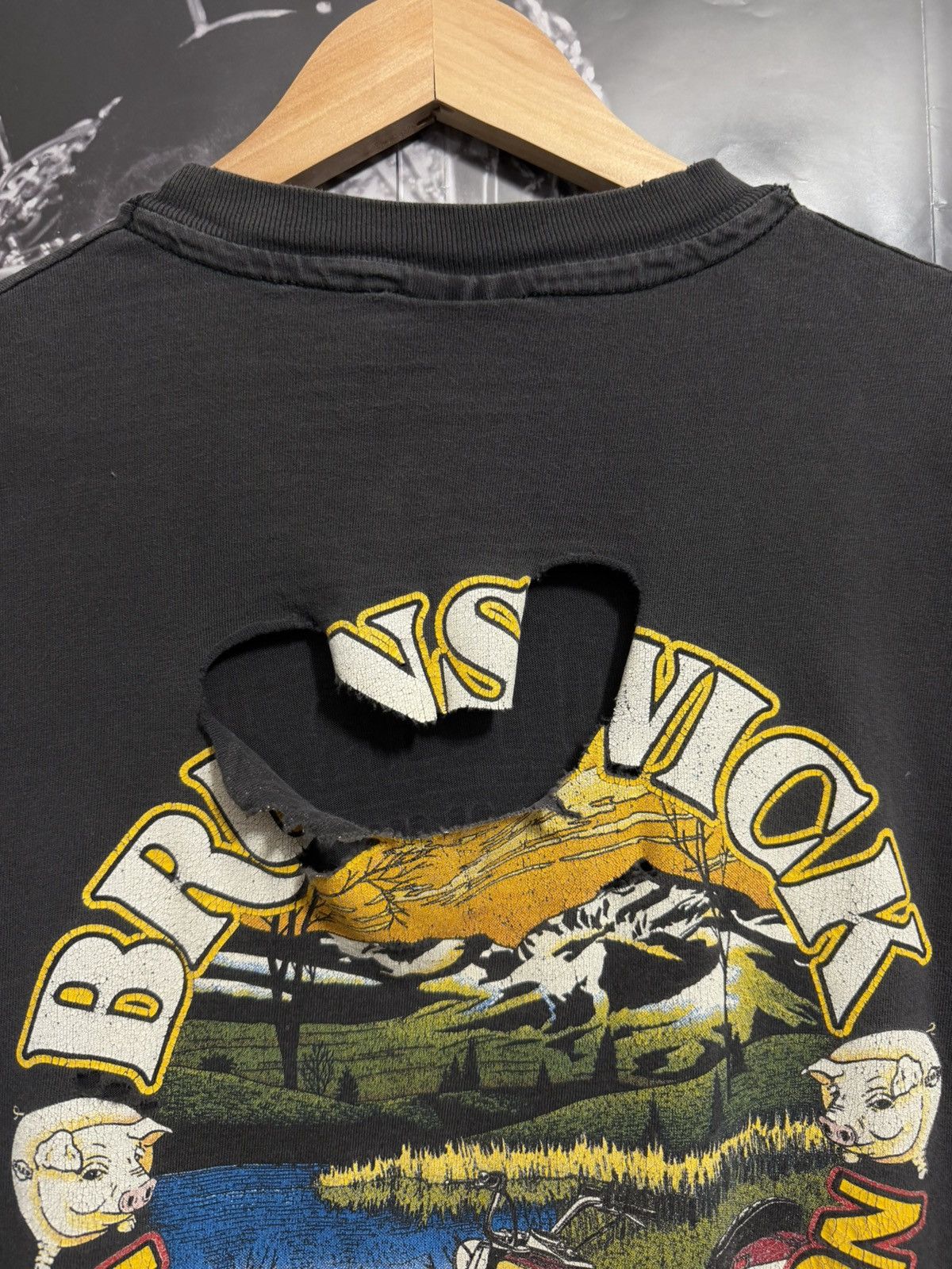 Harley Davidson HARLEY DAVIDSON VINTAGE SHIRT 1990’s THRASHED Size US L / EU 52-54 / 3 - 4 Thumbnail
