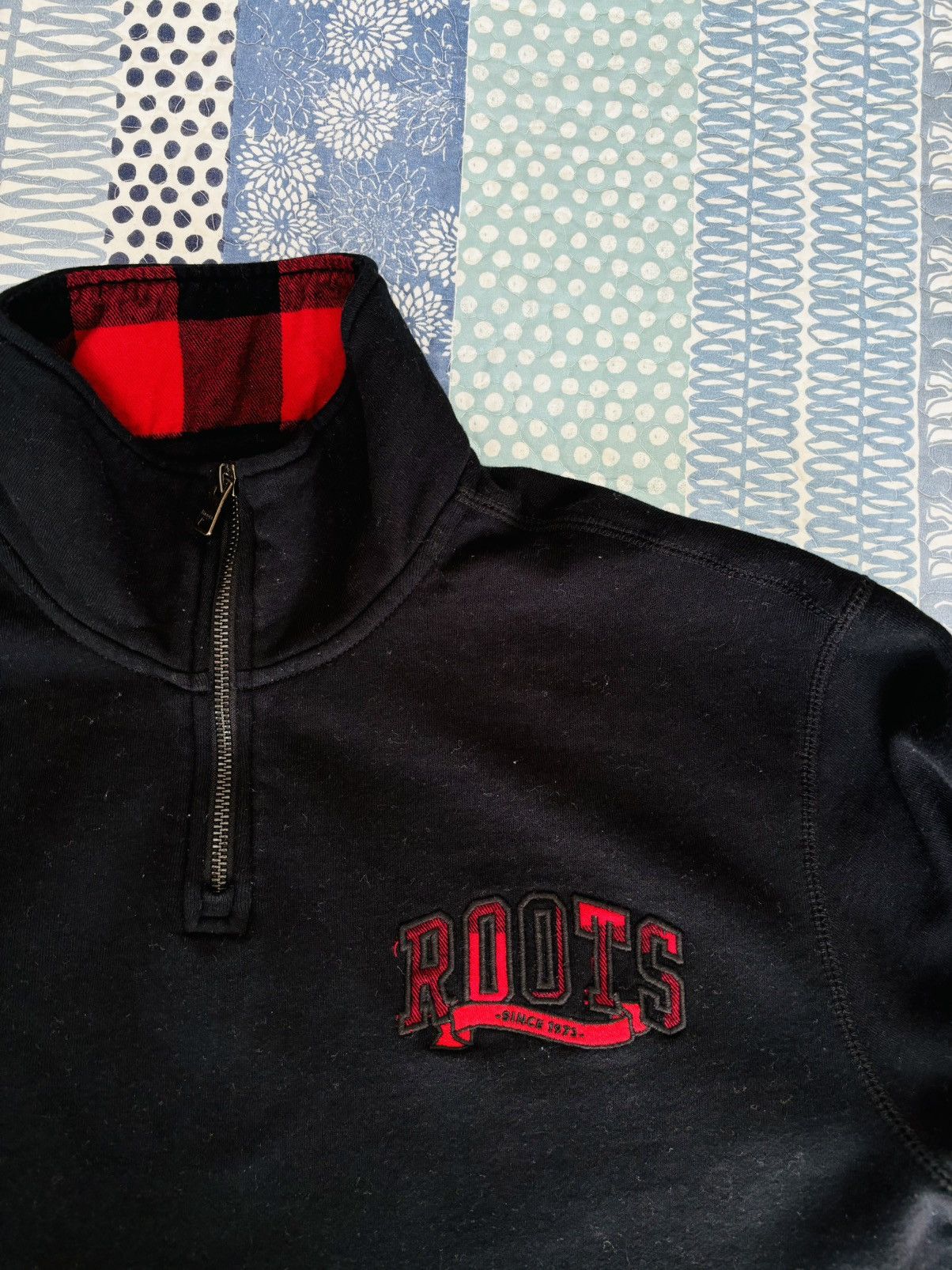 Roots ROOTS Plaid Applique Zip Stein - Black Size US L / EU 52-54 / 3 - 3 Thumbnail