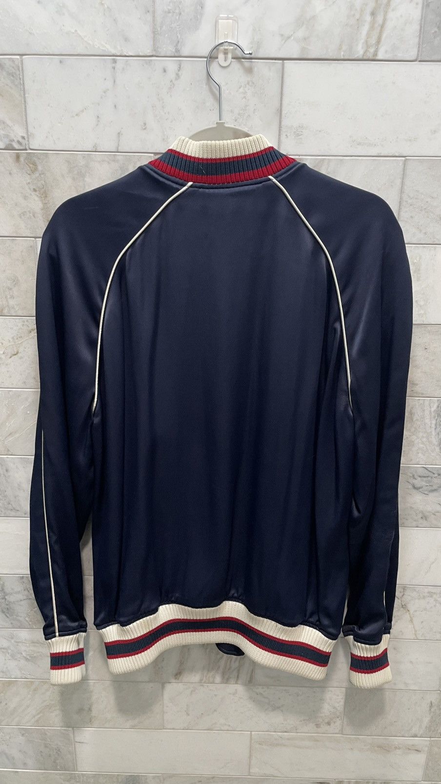 Sandro Sandro Champion Bomber Jacket navy Silk Size US M / EU 48-50 / 2 - 2 Thumbnail