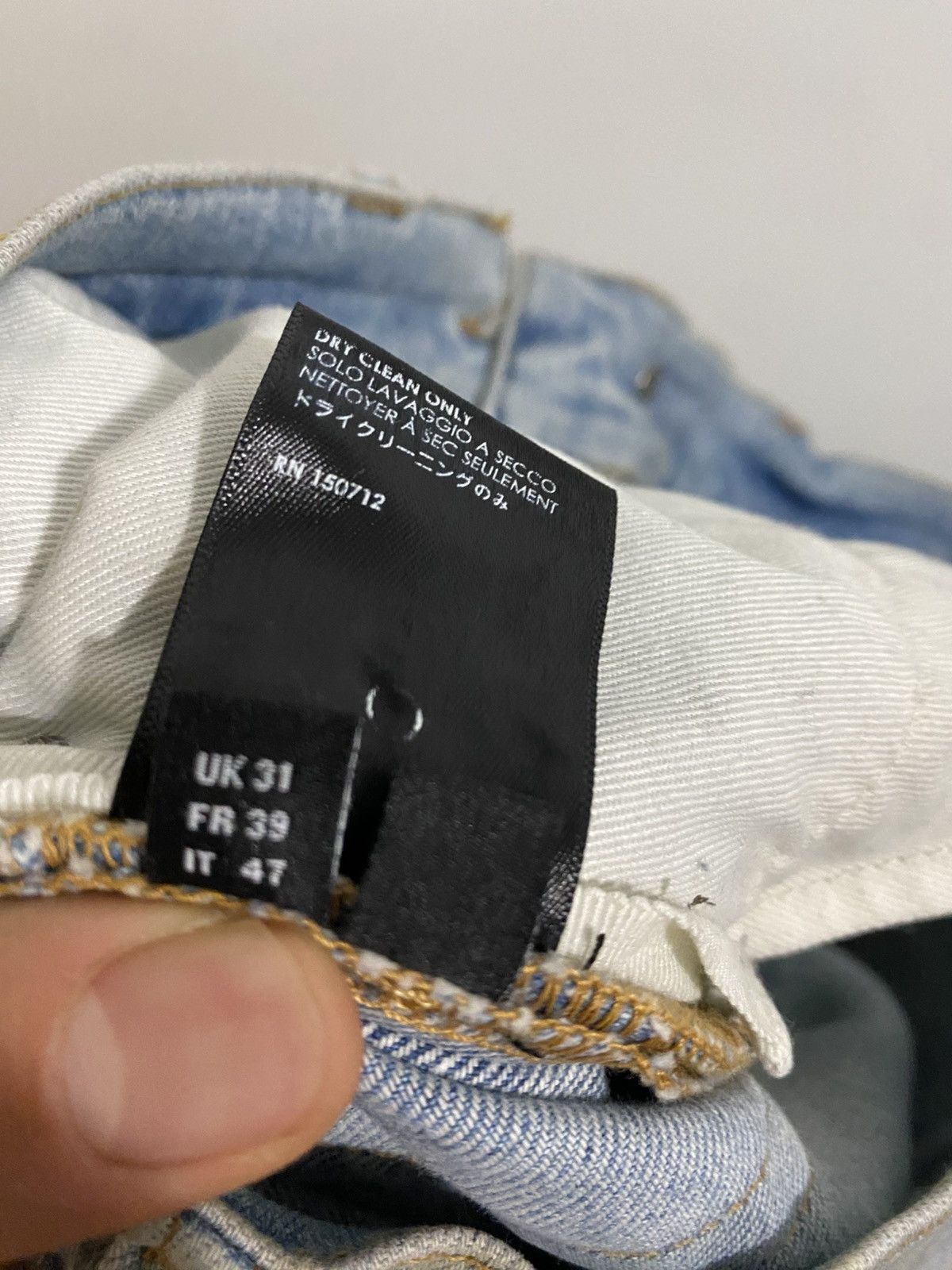 Amiri Amiri Super Light Indigo Broken Knee Size US 31 - 6 Thumbnail