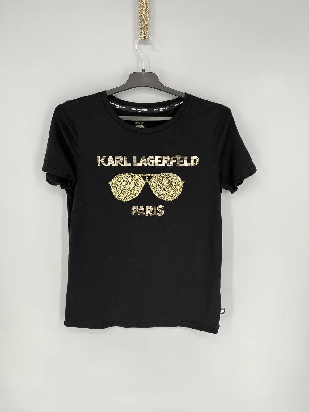 Karl Lagerfeld Karl Lagerfeld Paris BIG Logo T Shirt Black Womens Size xs Size XS / US 0-2 / IT 36-38 - 1 Thumbnail