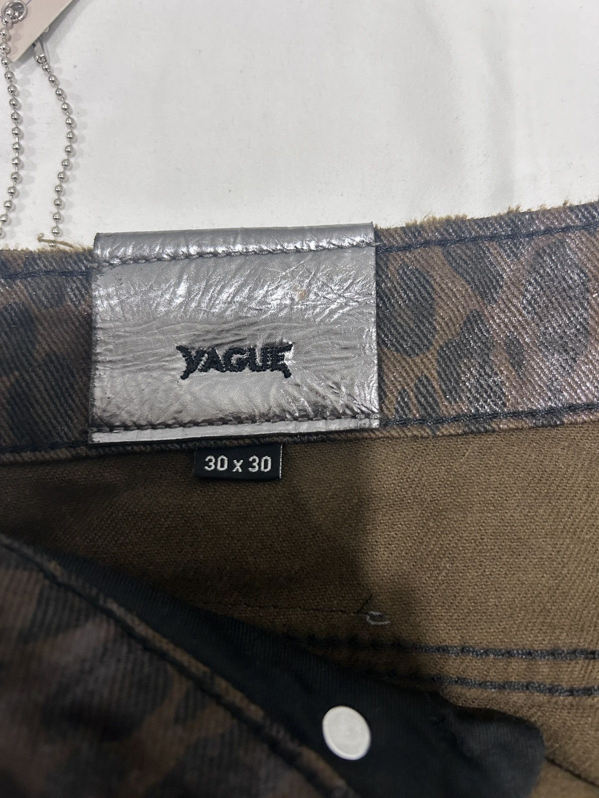 Vintage Vague Waxed Bootcut Denim Leopard Jeans Size US 30 / EU 46 - 9 Thumbnail