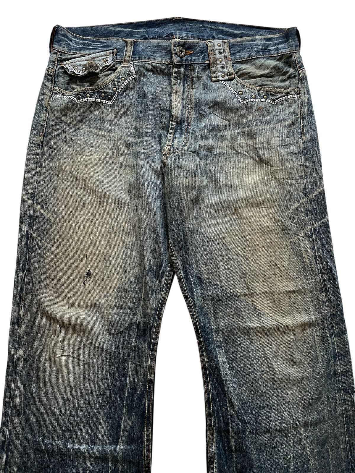 Japanese Brand × Vintage OFFER!!Vintage Rare Design Japanese Brand Baggy Jeans Size US 36 / EU 52 - 3 Thumbnail