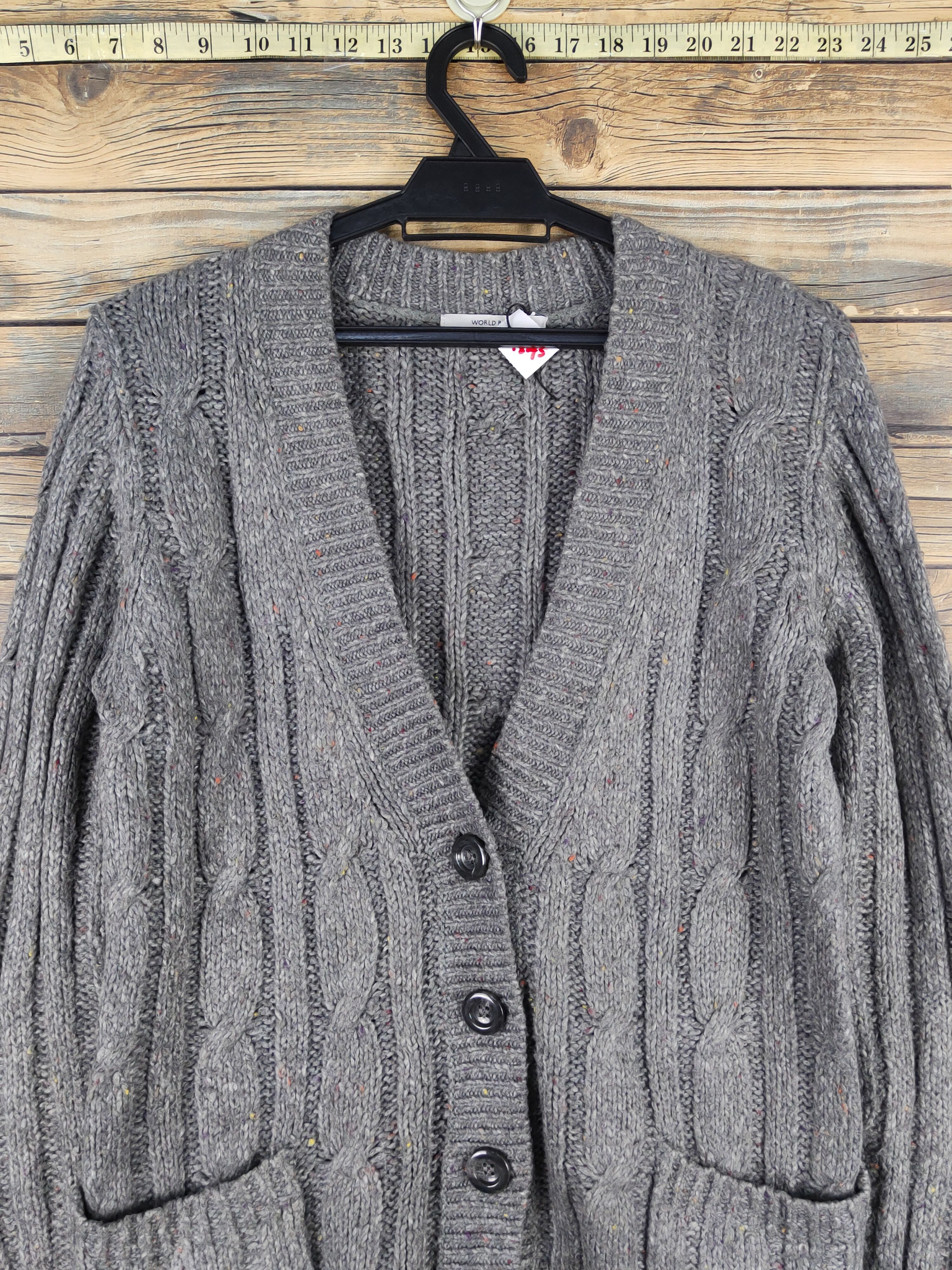 Aran Isles Knitwear World Basic Dark Gray Knitwear Cardigan #W1345 Size US M / EU 48-50 / 2 - 2 Thumbnail