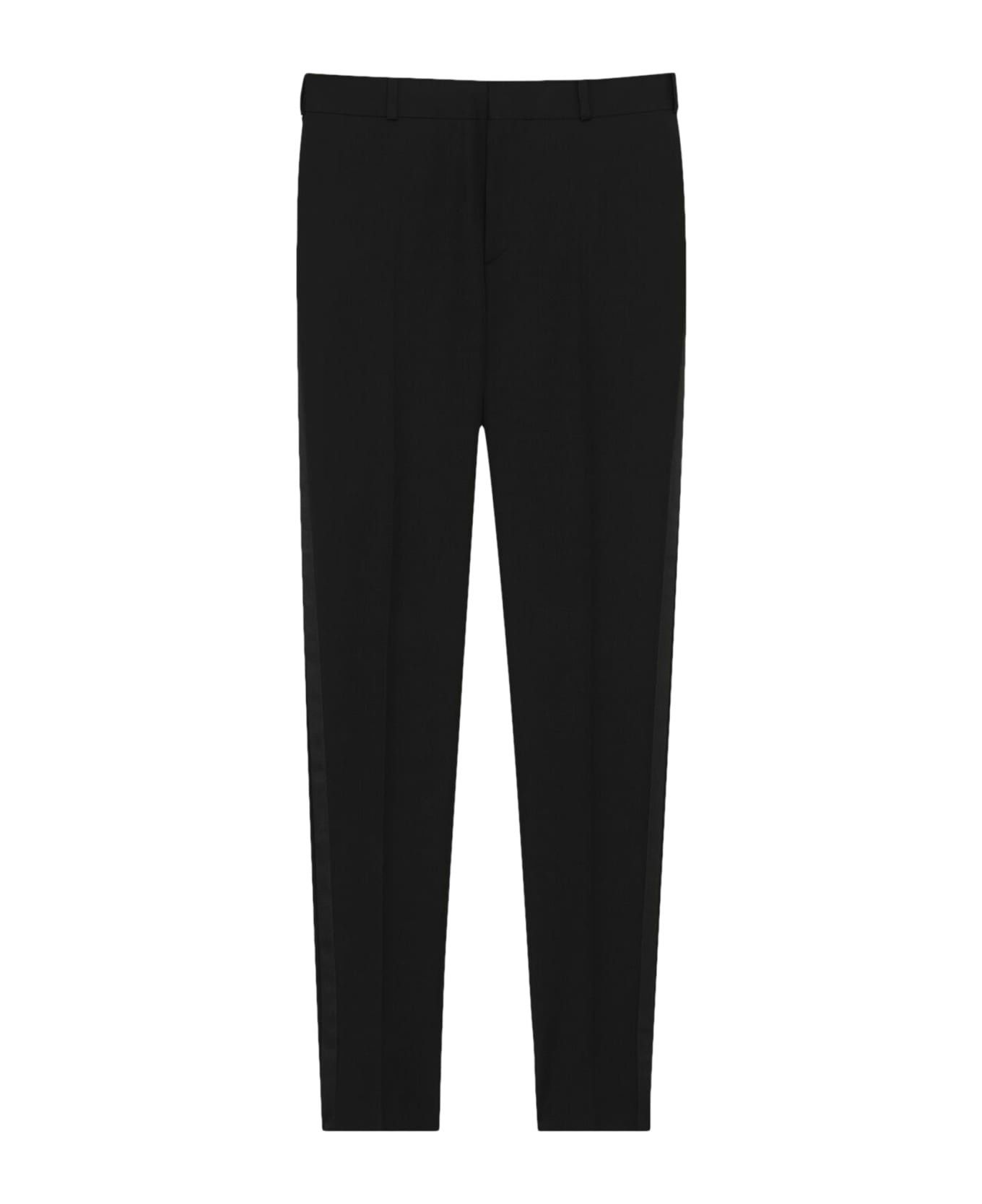 Saint Laurent Paris tuxedo straight pants in grain de poudre Size 29" - 1 Preview