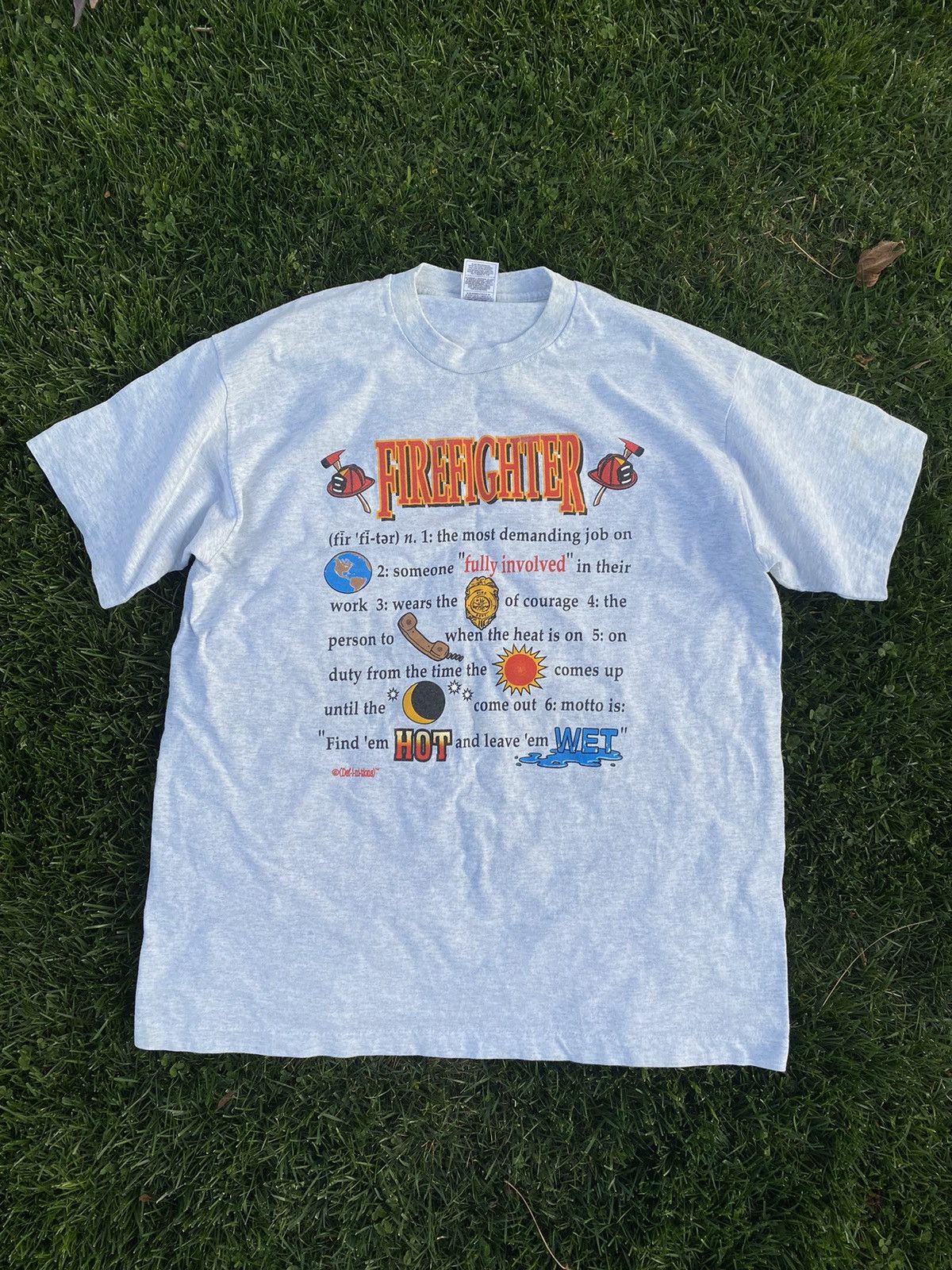 Vintage VINTAGE Firefighter Tee Size US XL / EU 56 / 4 - 1 Thumbnail