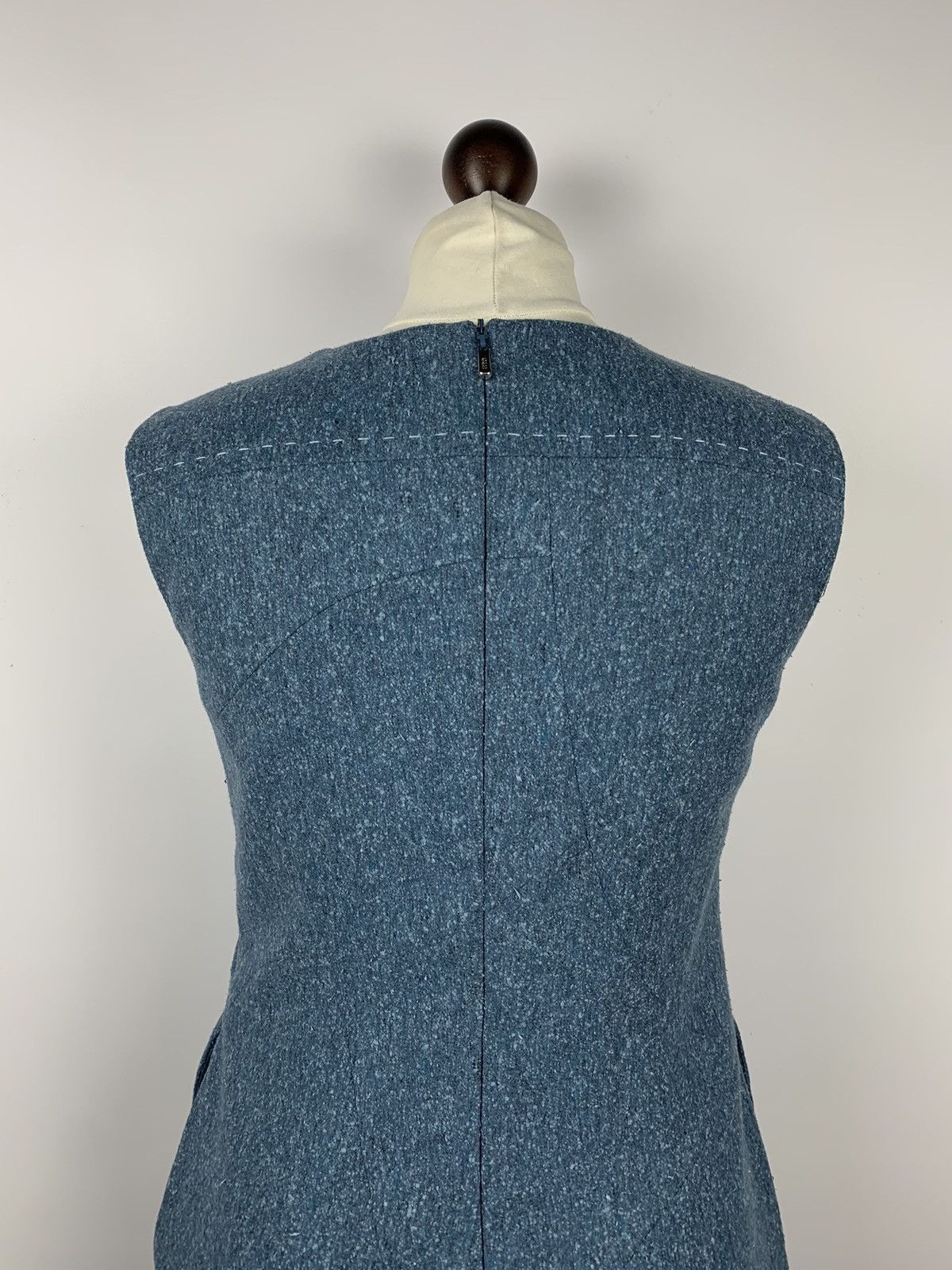 Escada Sport Escada Sport Midi Ladies Dress Top Zip Blue Size 36Silk Wool Size XS / US 0-2 / IT 36-38 - 6 Thumbnail