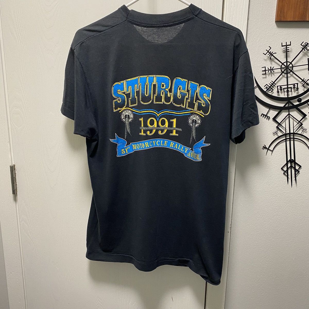 Harley Davidson Vintage Harley-Davidson Tee Biker Single Stitch Sturgis 91 Size US L / EU 52-54 / 3 - 7 Thumbnail
