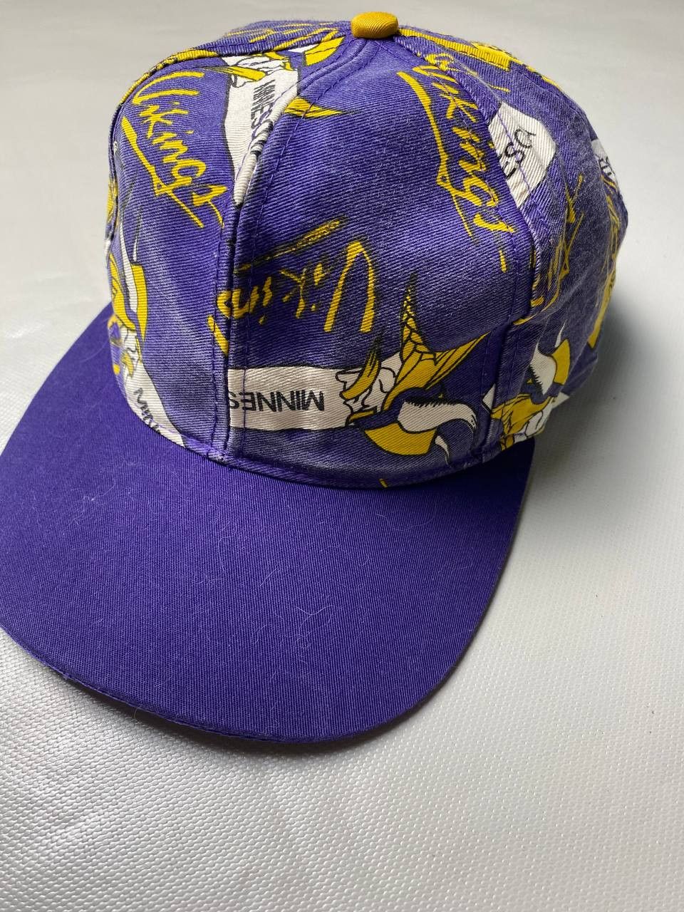 NFL Vintage Minnesota Vikings Cap 1992 NFL Snapback Hat Purple Size ONE SIZE - 4 Thumbnail