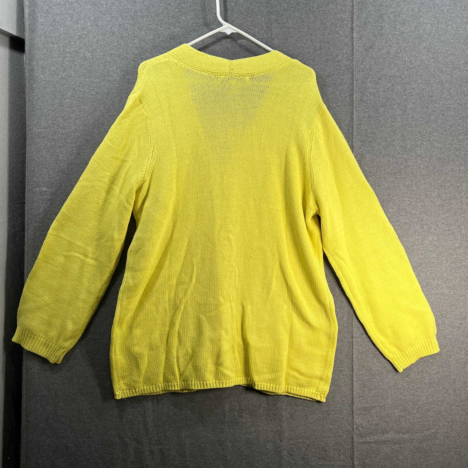 Other Girl With Curves Button-Front V-Neck Cardigan Lemon Size L / US 10 / IT 46 - 2 Thumbnail