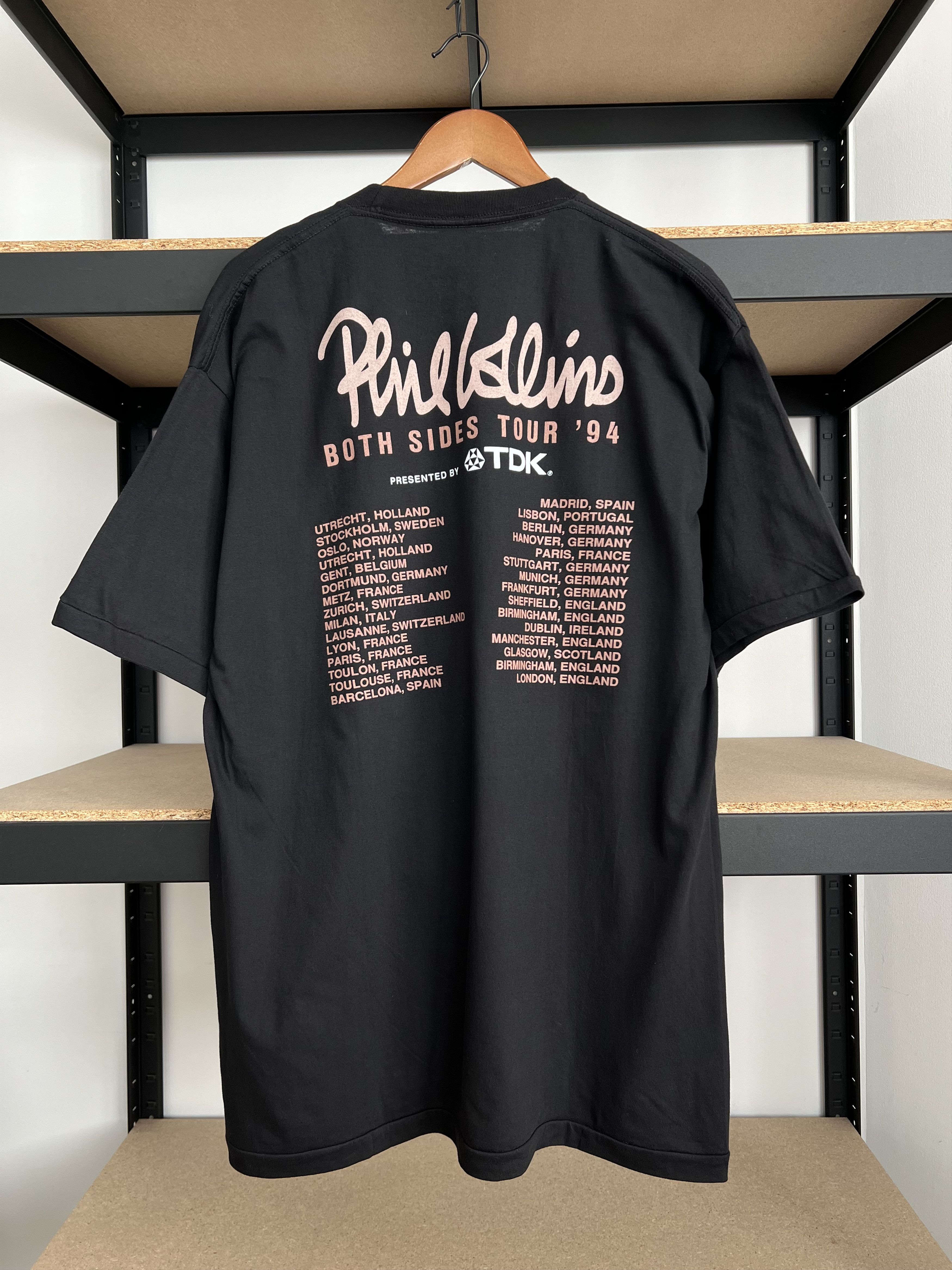 Band Tees Vintage 1994 Phil Collins Both Sides Tour TDK T-shirt Size US XL / EU 56 / 4 - 4 Thumbnail