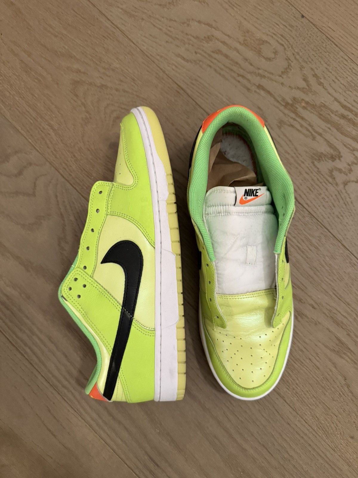 Nike Nike Dunk Low Green/Volt Black Swoosh Size US 13 / EU 46 - 1 Thumbnail