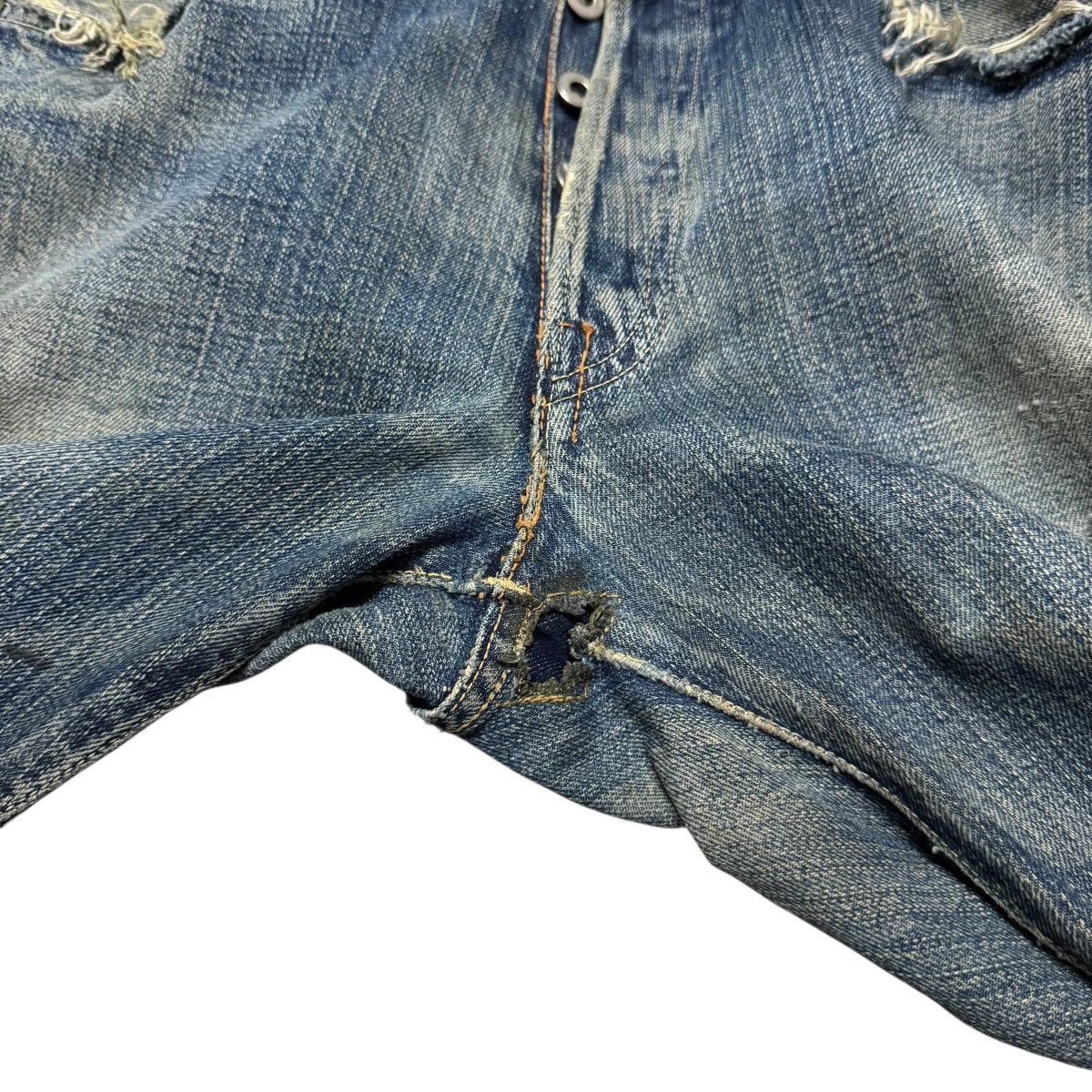 The Real McCoy's Vintage Real McCoys Ultimate Seeker Distessed Denim Jeans Size US 30 / EU 46 - 19 Thumbnail