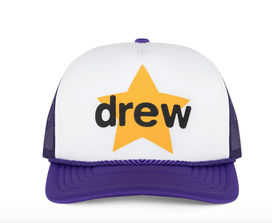 Drew House Drew House trucker hat white/purple Sz Adjustable Size ONE SIZE - 1 Thumbnail