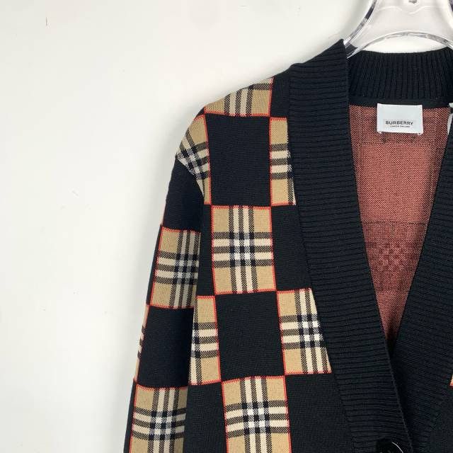 Burberry Burberry Black Wool V-neck Long Sleeve Knit Cardigan K26WX Size S / US 4 / IT 40 - 3 Thumbnail
