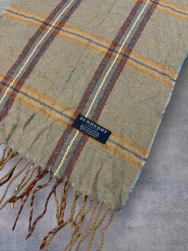 Burberry Vintage Burberry scarf beige cashmere pattern Size ONE SIZE - 6 Thumbnail