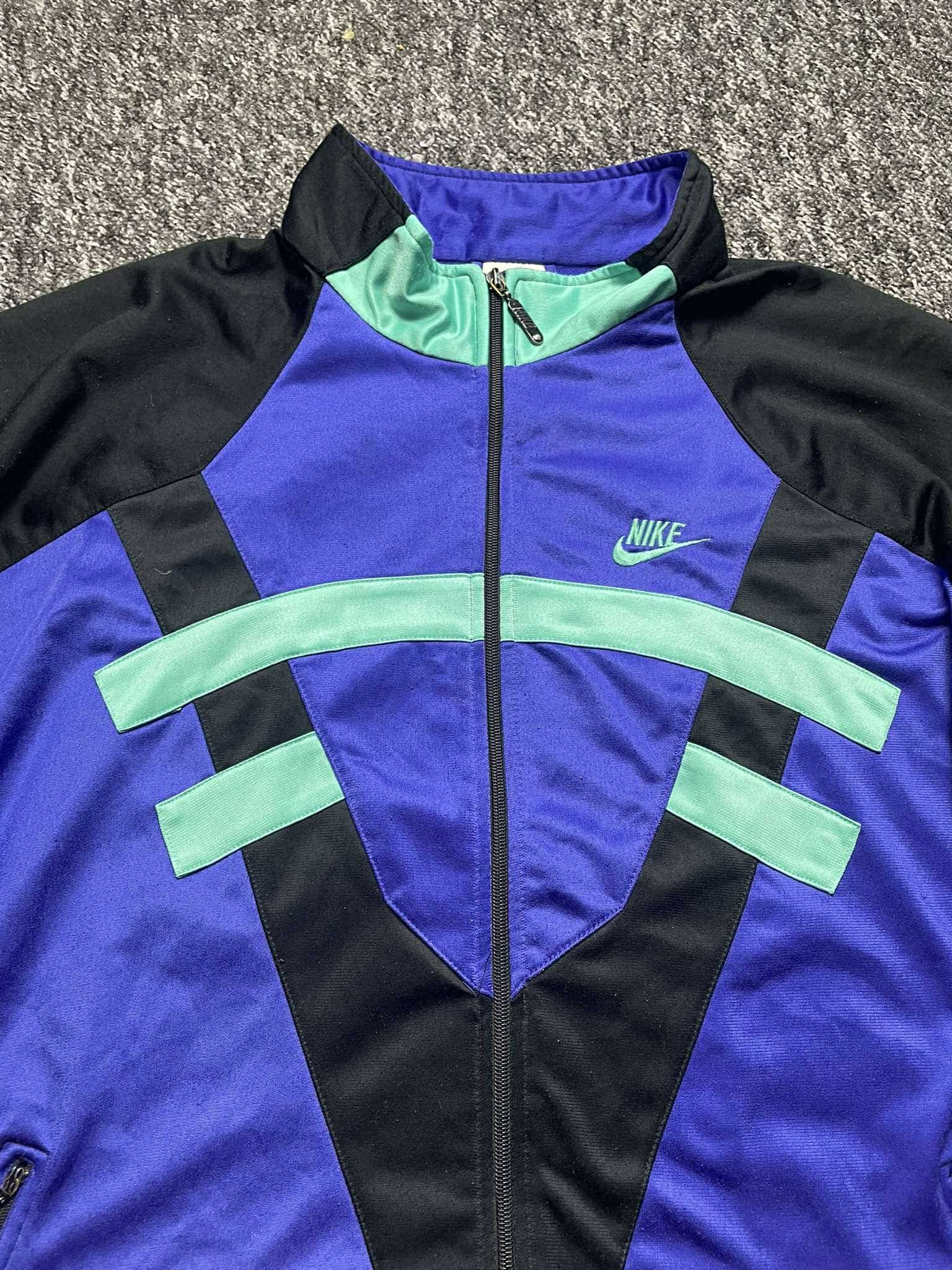 Nike × Vintage Vintage RARE 80' Nike sweatshirt zip swoosh logo y2k old XL Size US XL / EU 56 / 4 - 3 Thumbnail