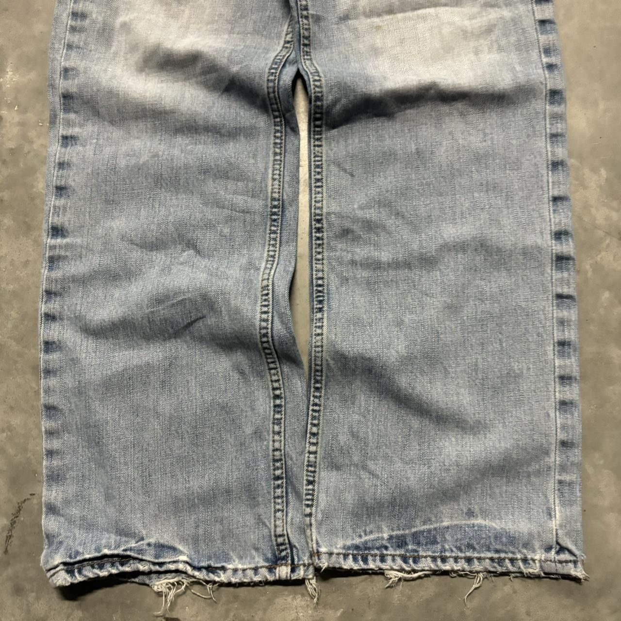 Japanese Brand × Vintage Crazy Vintage Y2K/2000s Faded Light Wash Skater Denim Jeans! Size US 38 / EU 54 - 6 Thumbnail