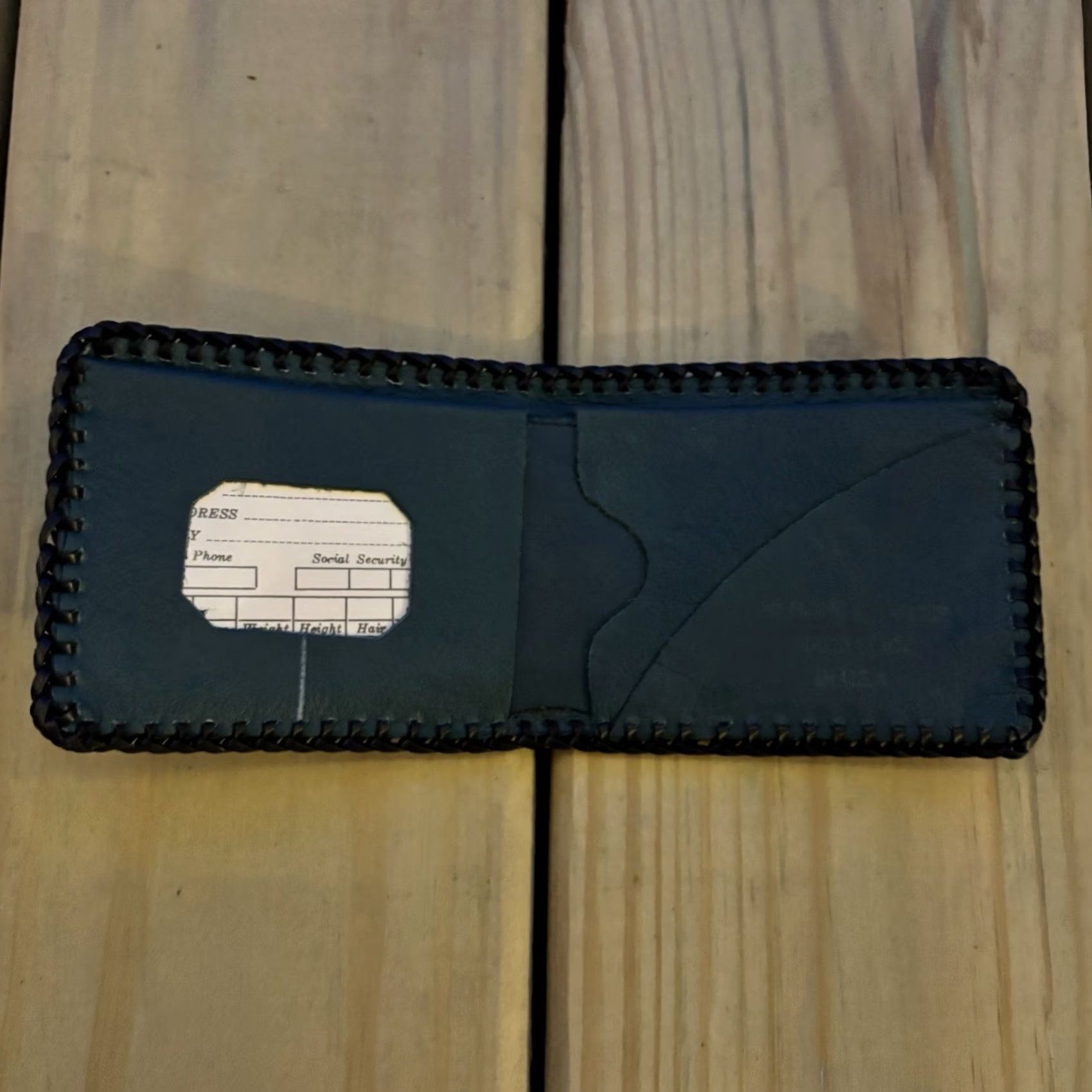 Vintage VINTAGE Ohio State Buckeyes Leather Wallet Handmade The Buckeye State Whipstitch Bi Fold Wallet Mens Brown Buckeyes Sports OSU Ohio State Buckeyes Size ONE SIZE - 2 Thumbnail