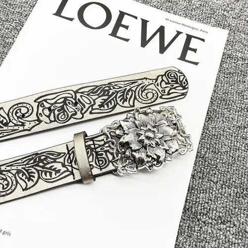Japanese Brand Rose Pu Leather Belt Belt Size ONE SIZE - 4 Thumbnail