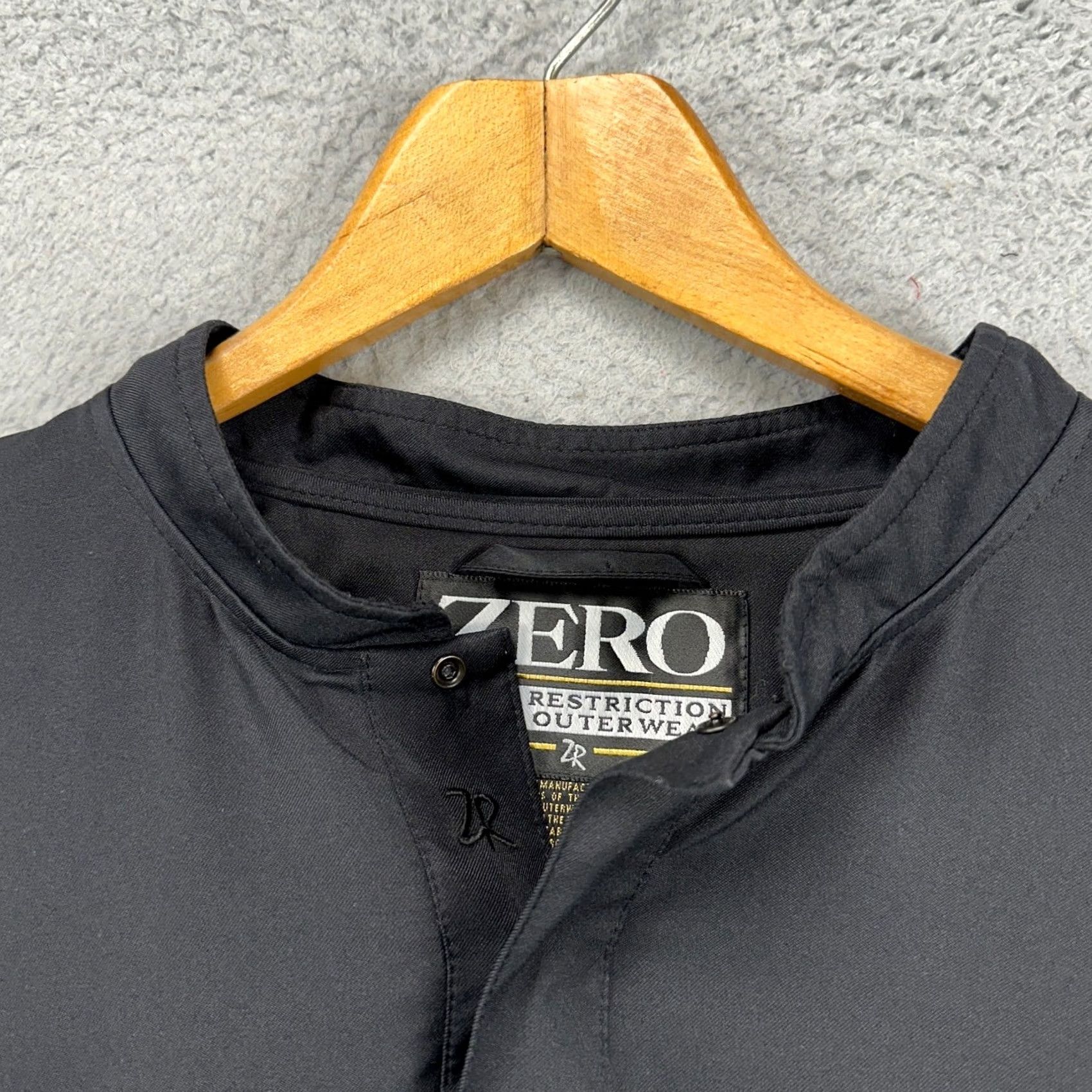 Vintage Zero Restriction Golf Pullover Jacket XL Black Snap Button Men Size US XL / EU 56 / 4 - 7 Thumbnail