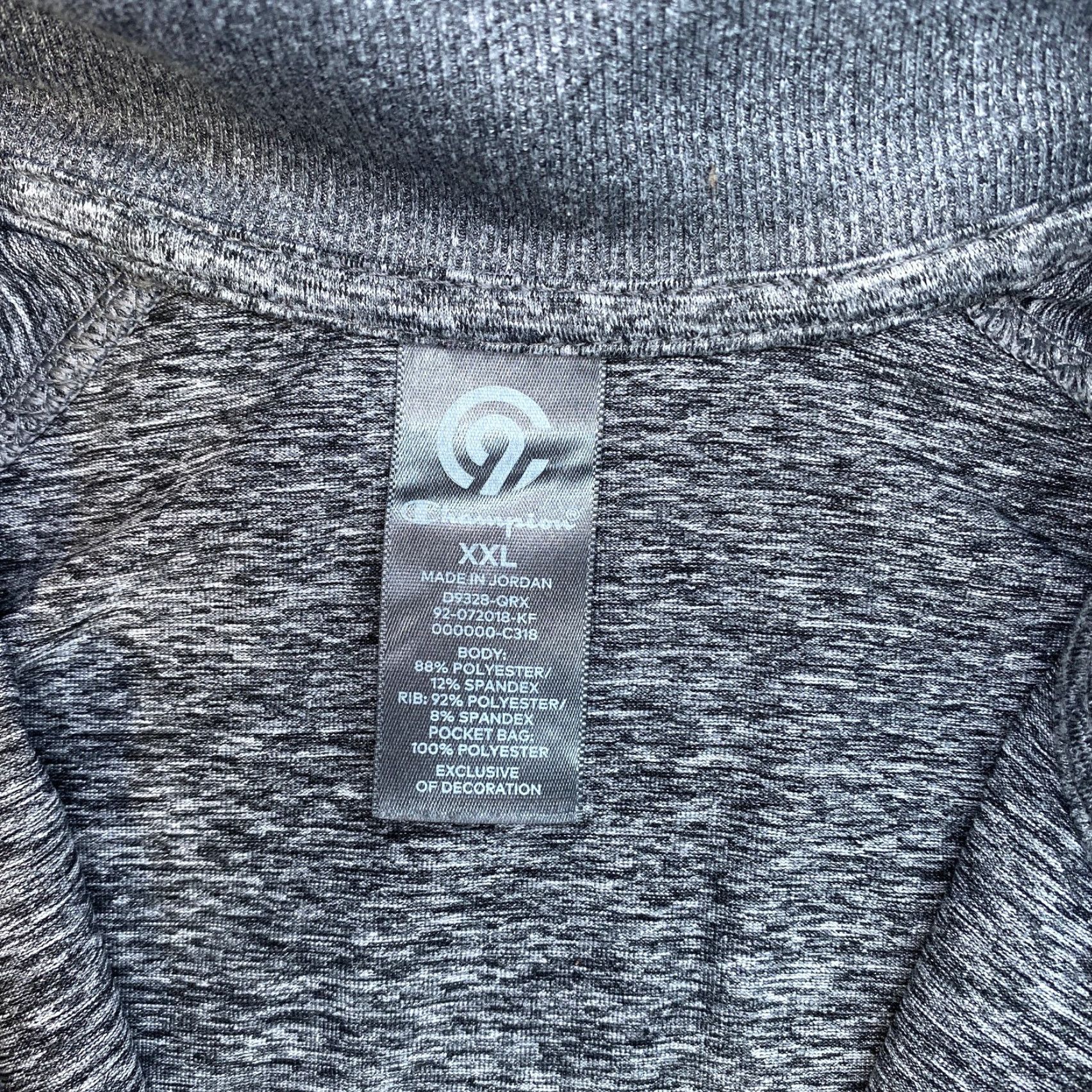 Champion Champion Pullover Quarter Zip Men's 2XL Gray Heather Long Sleeve Athletic 7271 Size US XXL / EU 58 / 5 - 6 Thumbnail