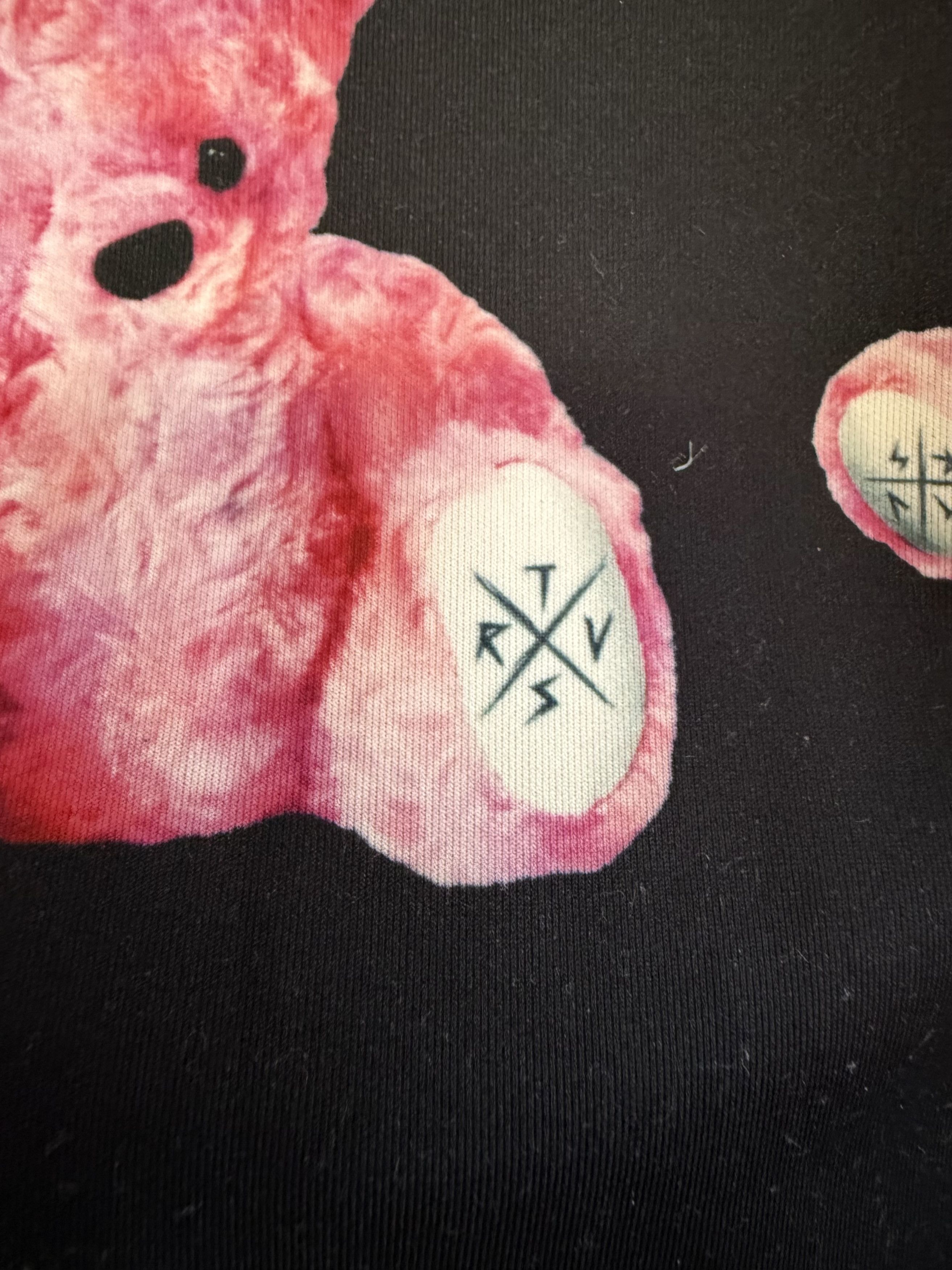 Japanese Brand TRAVAS TOKYO Pink Teddy Bear AOP Zip Sweatshirt Size L / US 10 / IT 46 - 3 Thumbnail