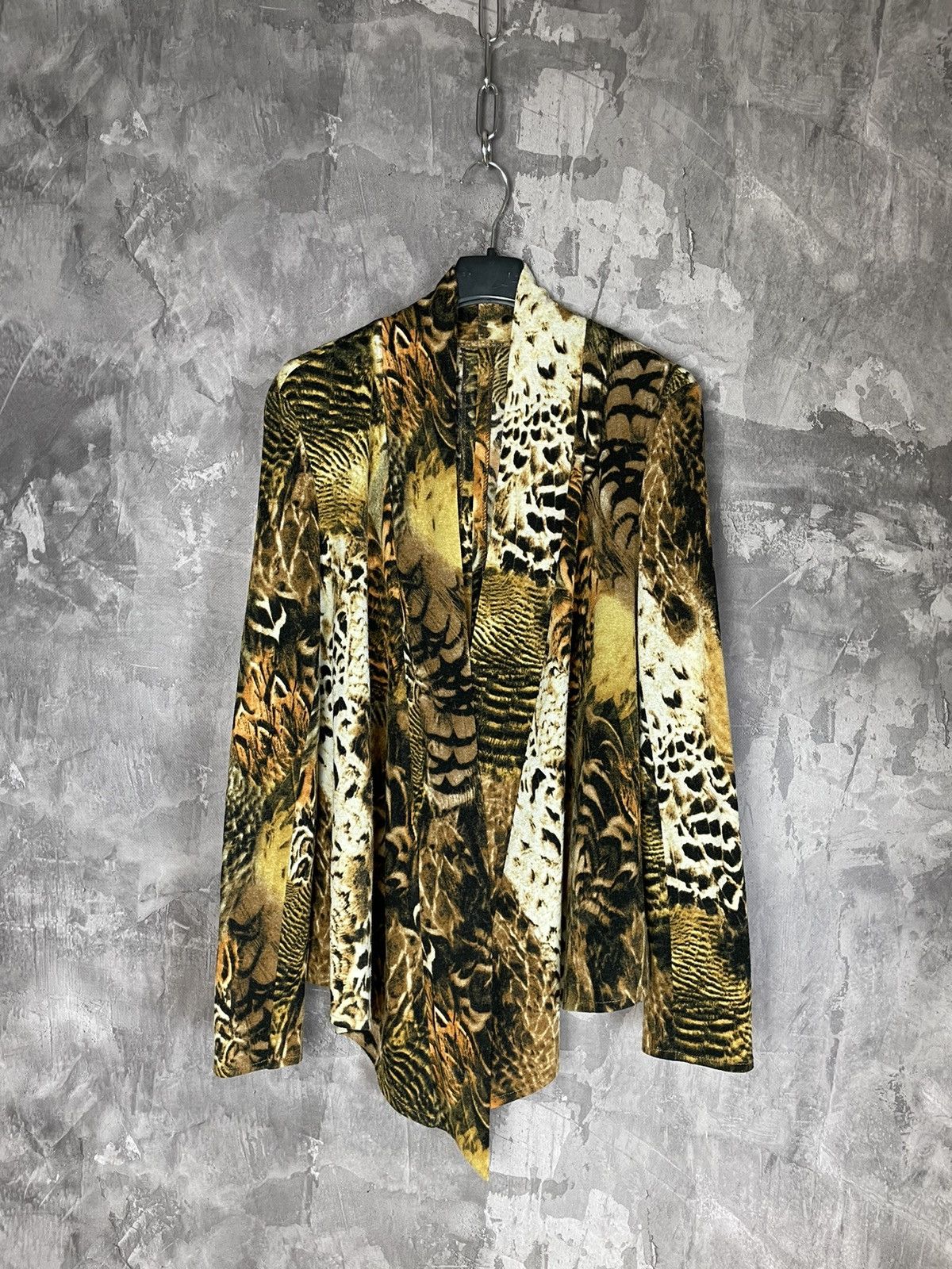 Vintage Avant Garde Y2K Style Leopard Sweater Cardigan Size L / US 10 / IT 46 - 1 Thumbnail