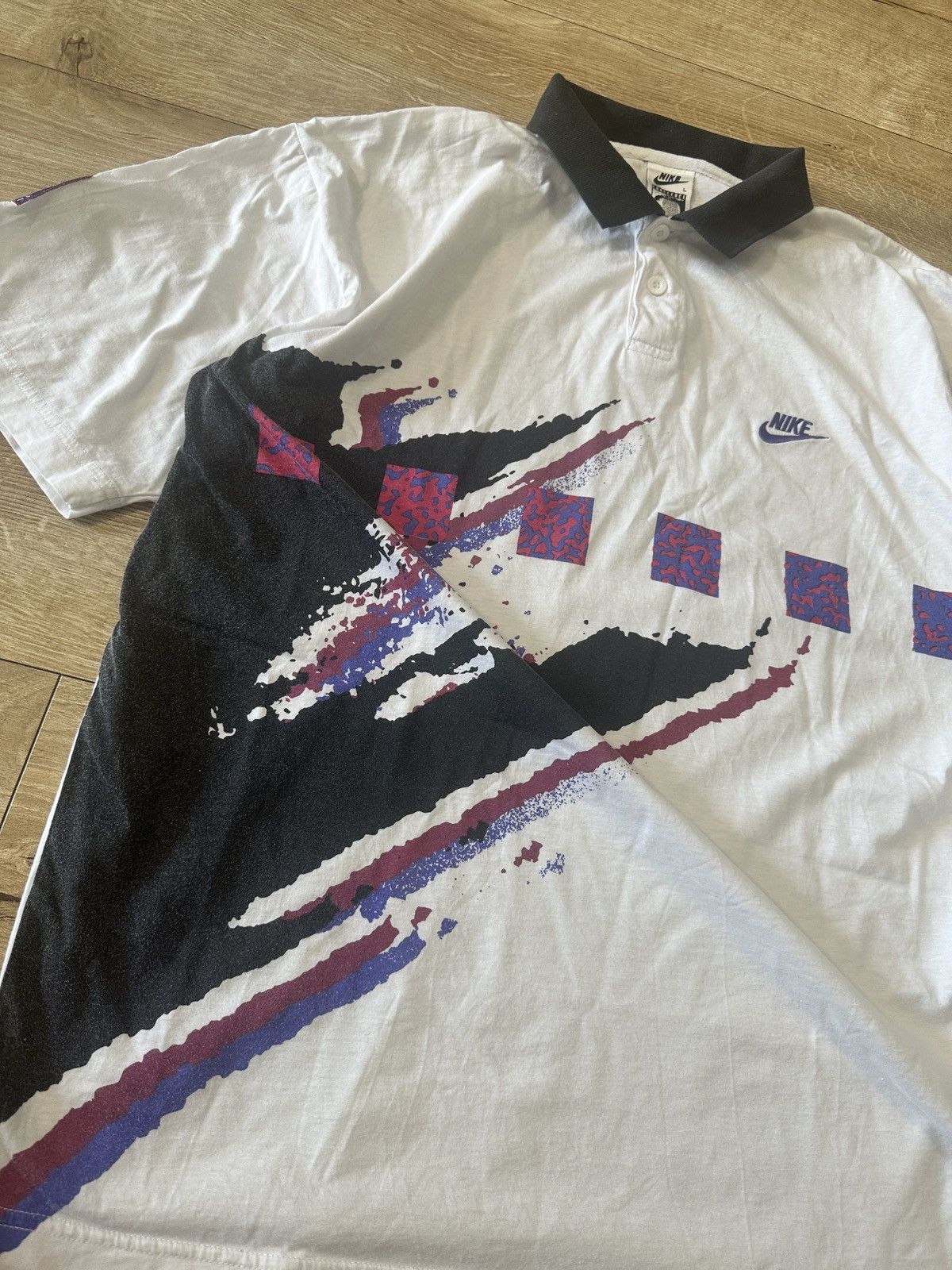 Nike Vintage 90's Nike Challenge Court Andre Agassi Tennis Polo Size US L / EU 52-54 / 3 - 3 Thumbnail