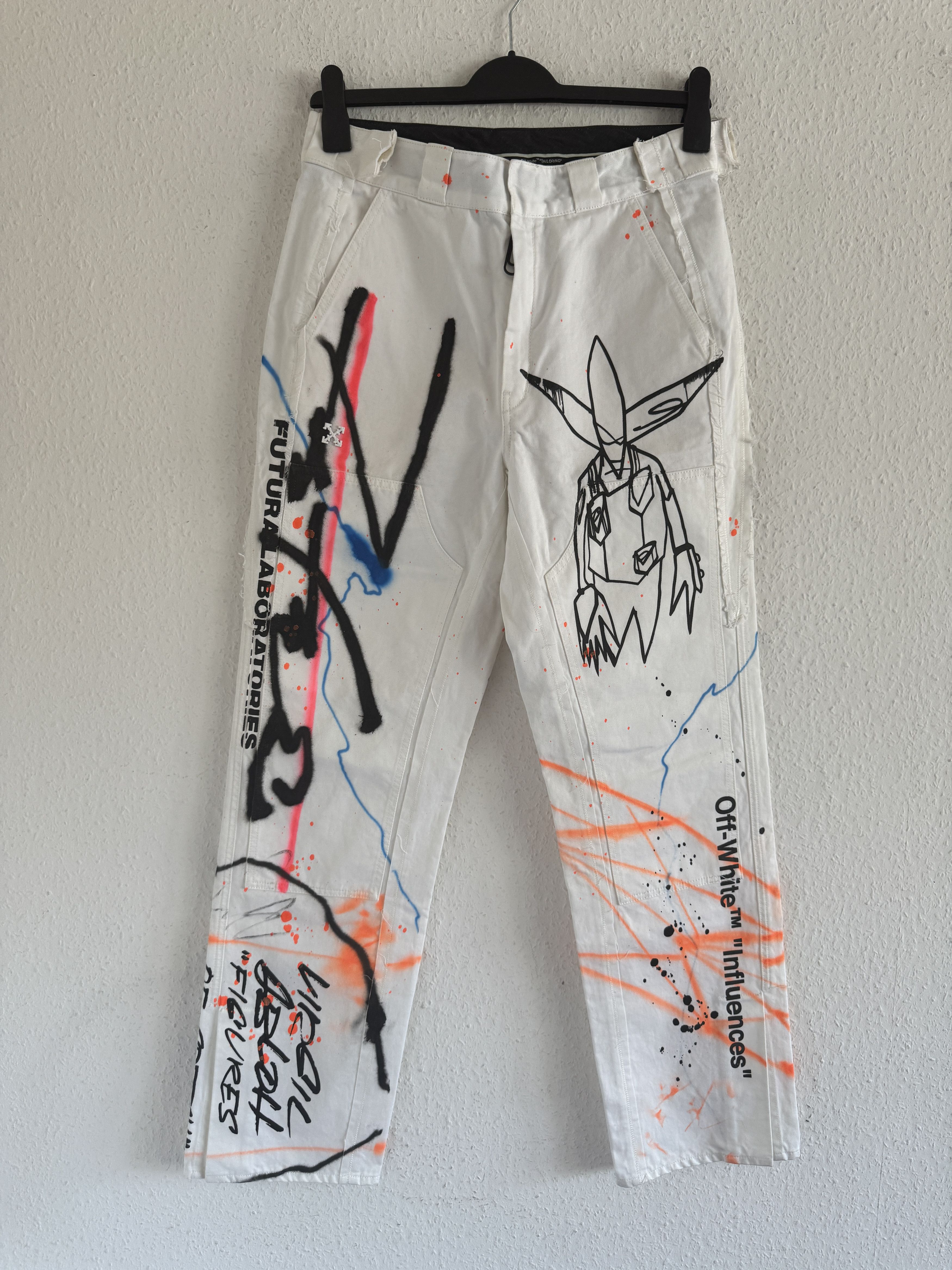 Futura × Off-White Futura spraypaint carpenter pants Size US 30 / EU 46 - 3 Thumbnail