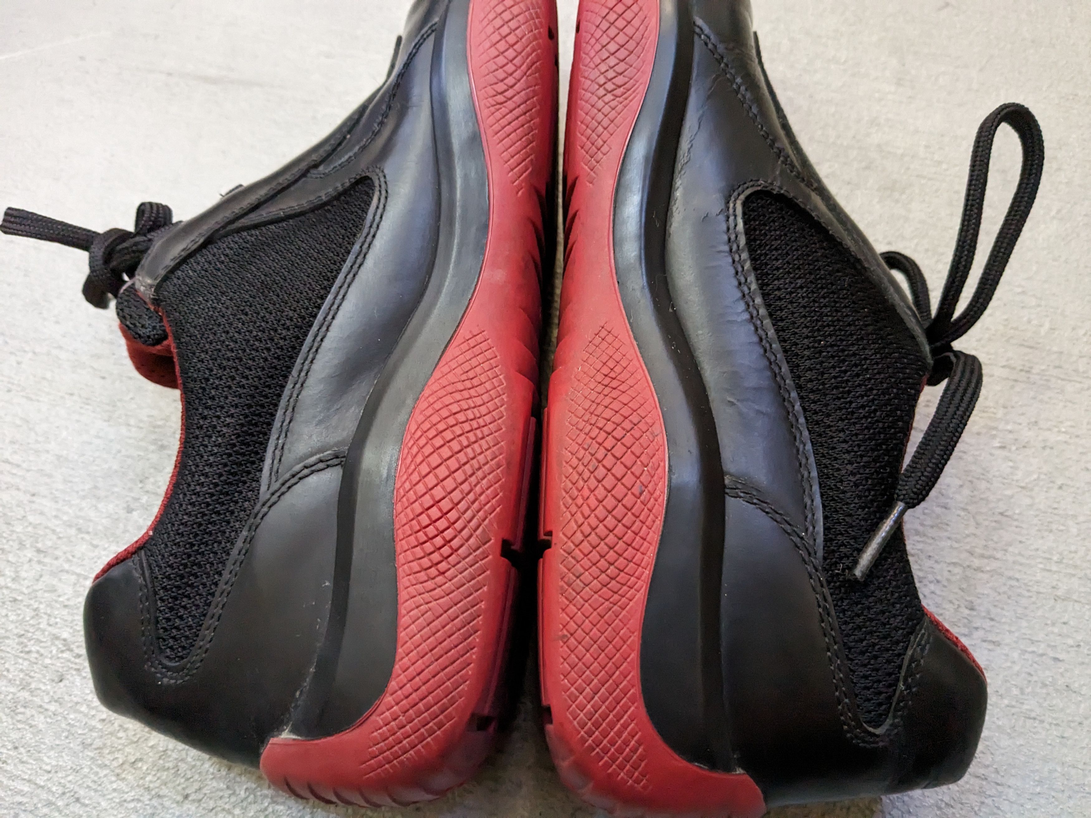 Prada Prada America's Cup Size 7 Black Red Leather 4E2905 Size US 7 / EU 40 - 15 Thumbnail