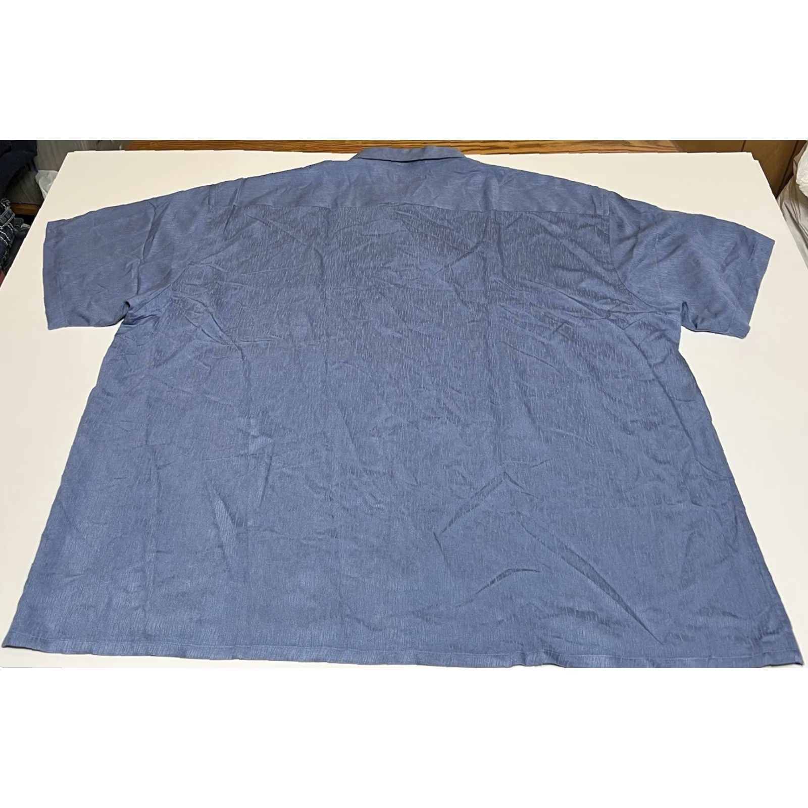 Vintage Campia Moda Casual Button Down Blue Men's 3XB Short Sleeve Big And Tall NWT Size US 39 - 3 Thumbnail