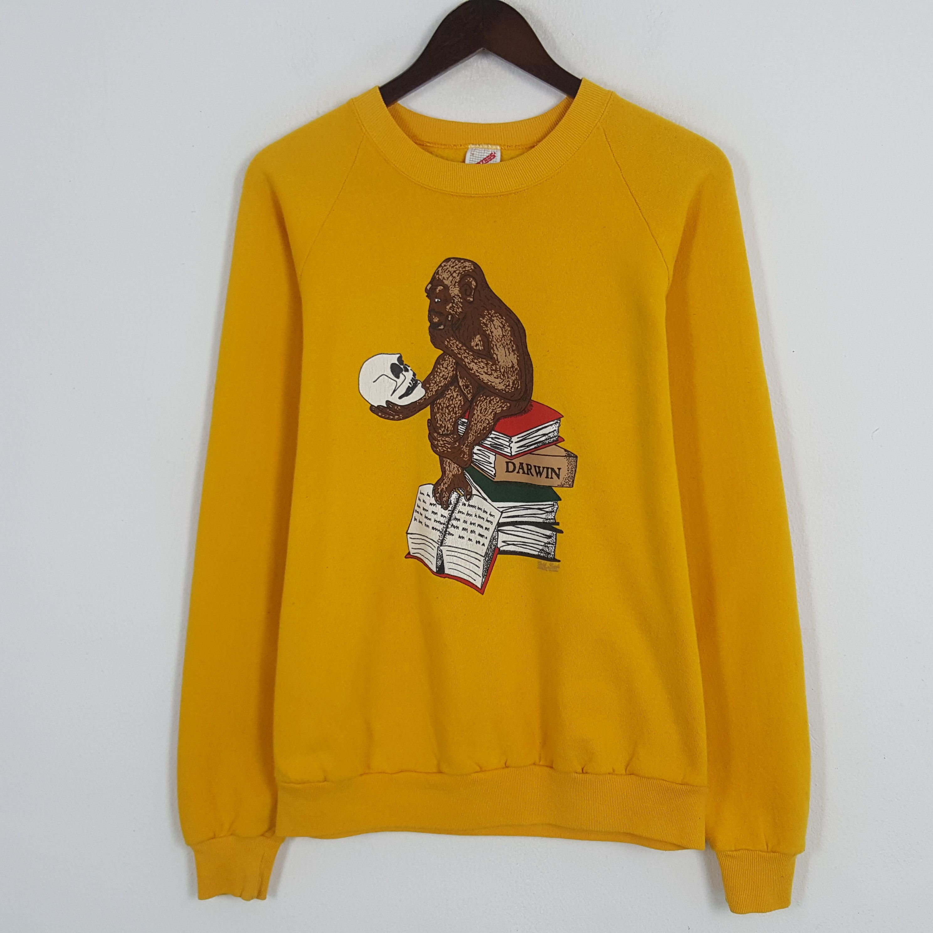 Vintage Vintage Darwin Ape Sweatshirt Size US M / EU 48-50 / 2 - 1 Thumbnail