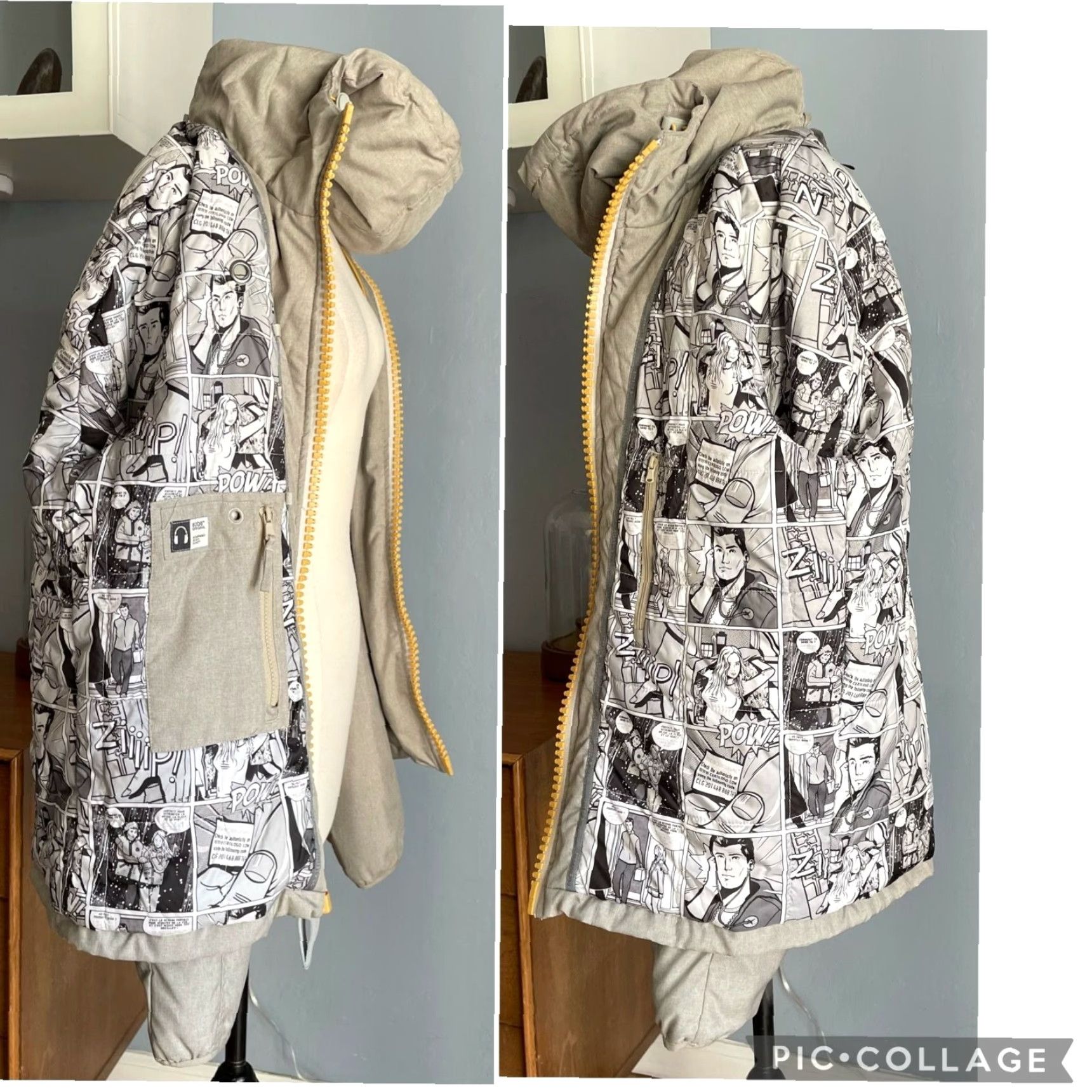 Vintage VINTAGE Grays 80DB Original Grey Jacket Zip L Parka Men Gray Comics Lined Headphones Included XS? Size US L / EU 52-54 / 3 - 6 Thumbnail